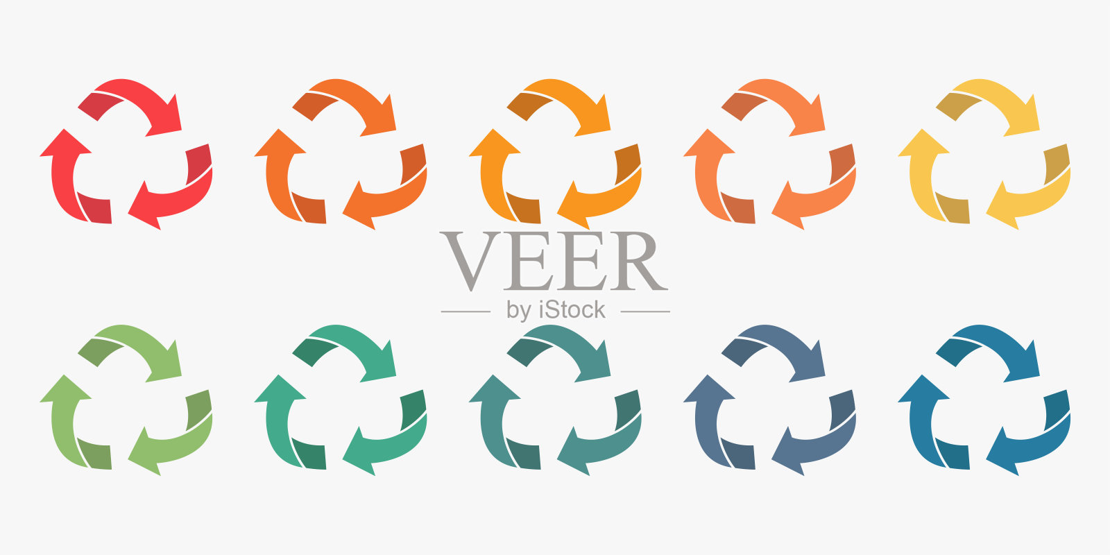 垃圾分类图标回收符号矢量集说明图标素材