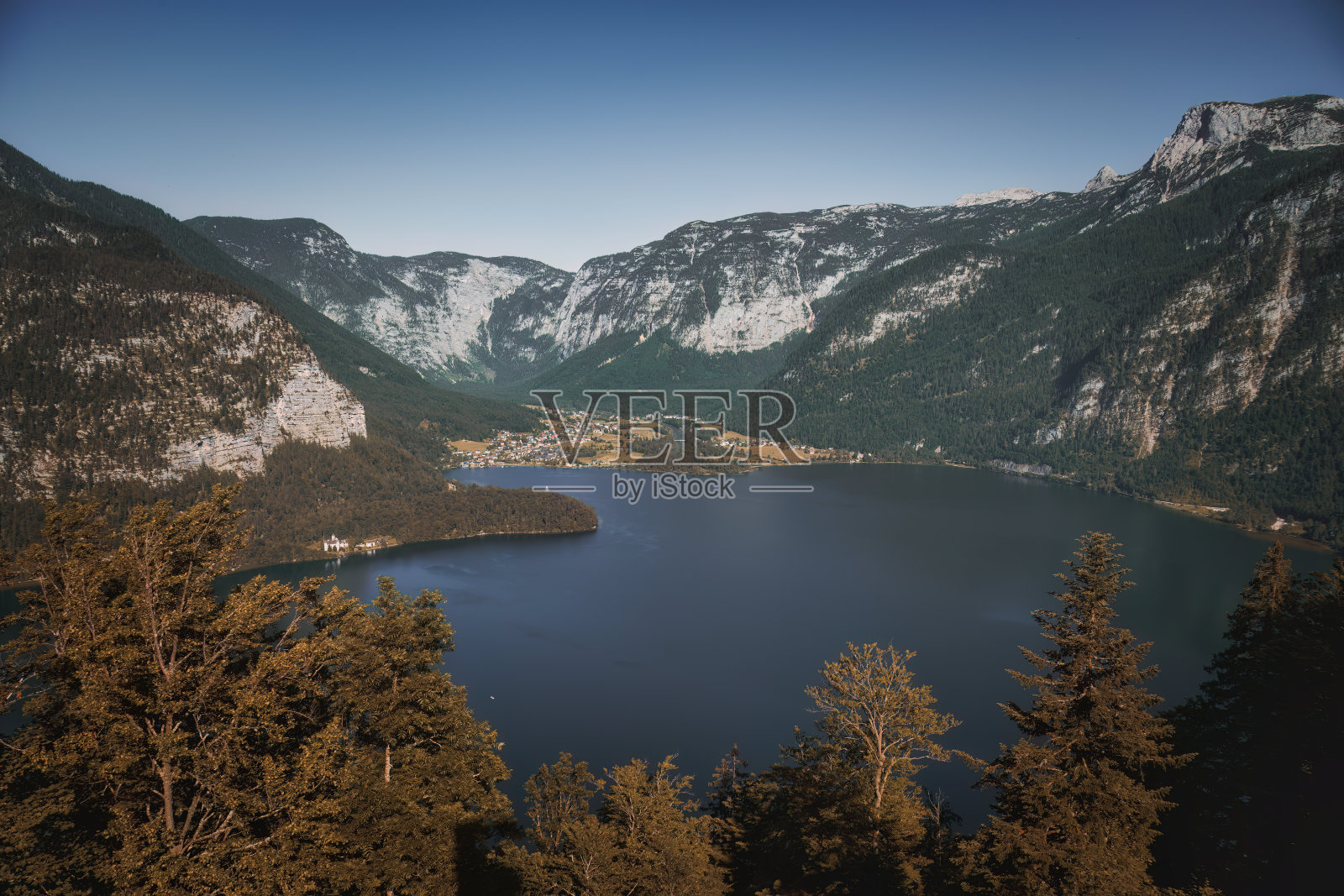 哈尔施塔特的景色照片摄影图片