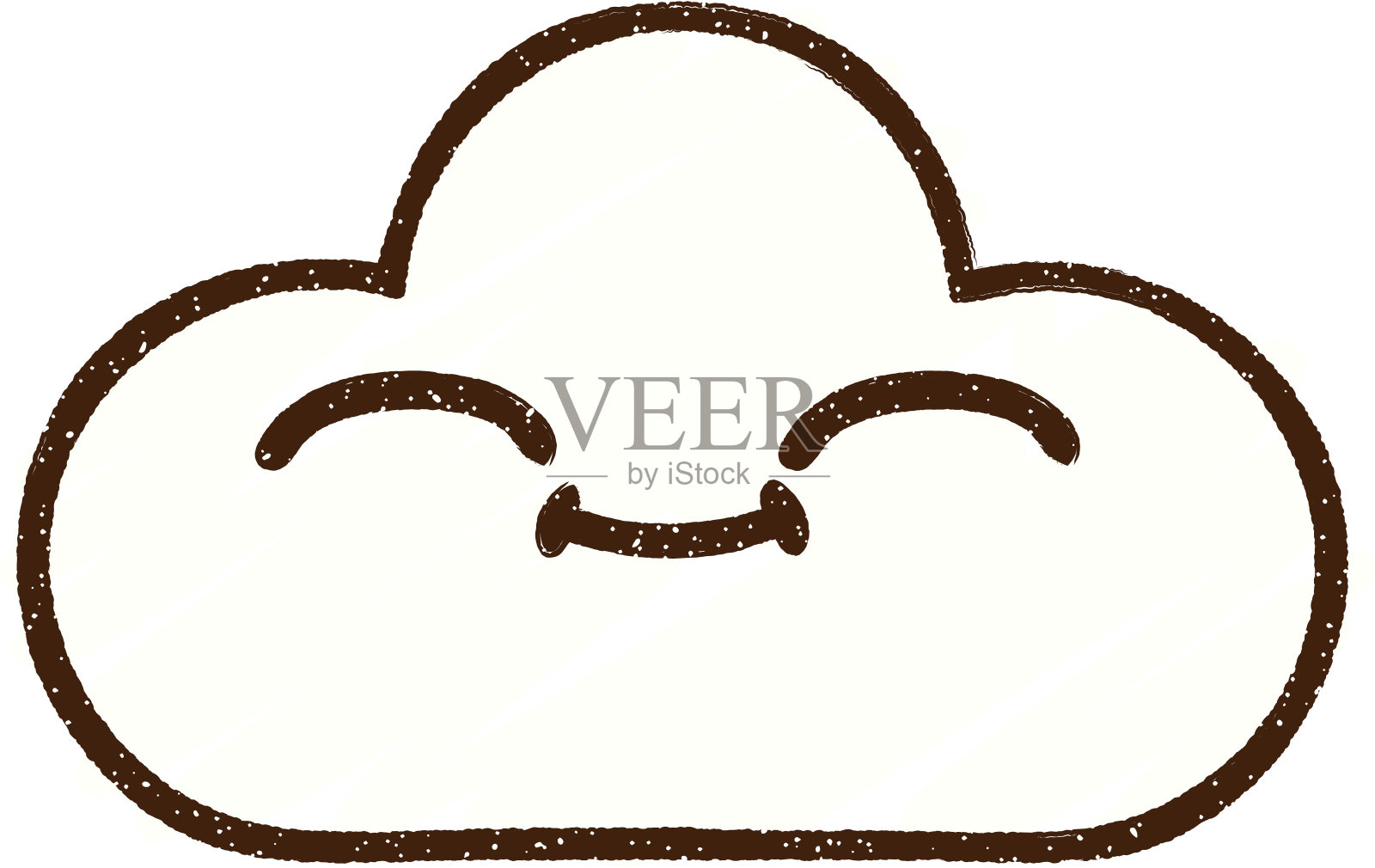 云粉笔画插画图片素材