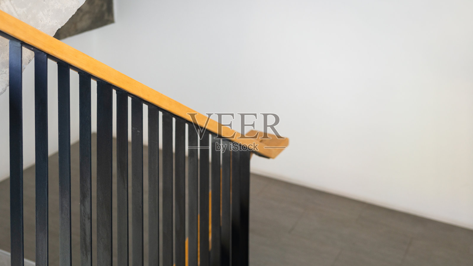 楼梯扶手部分,建筑内部。照片摄影图片