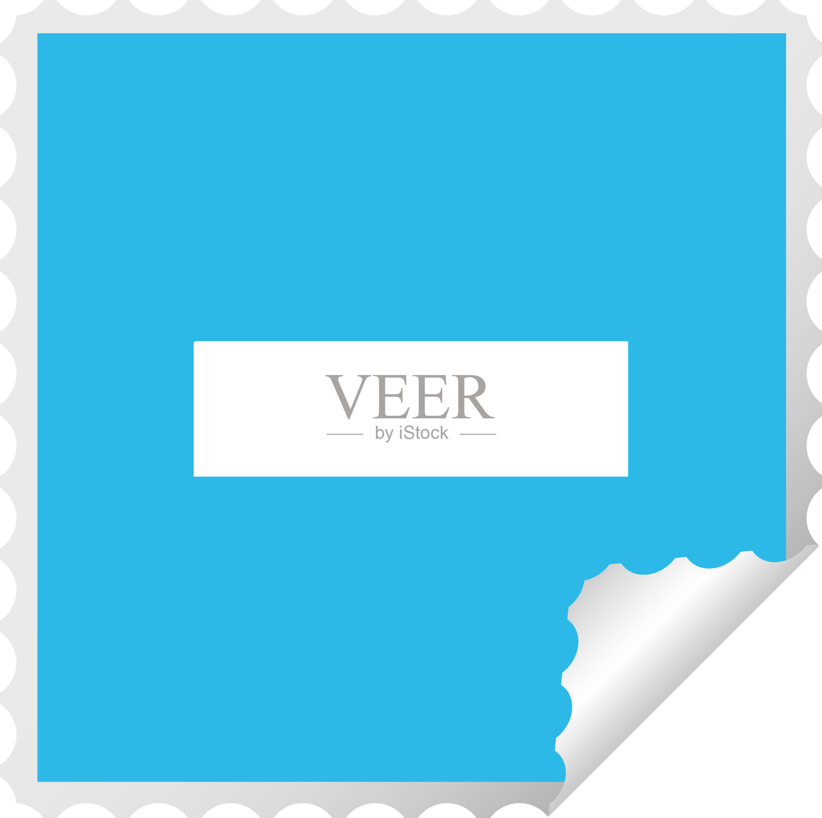 方形剥皮贴纸的一个减号符号插画图片素材