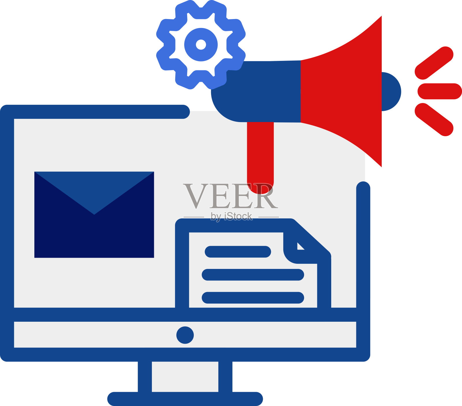 电子邮件营销平面图标广告矢量插画图片素材