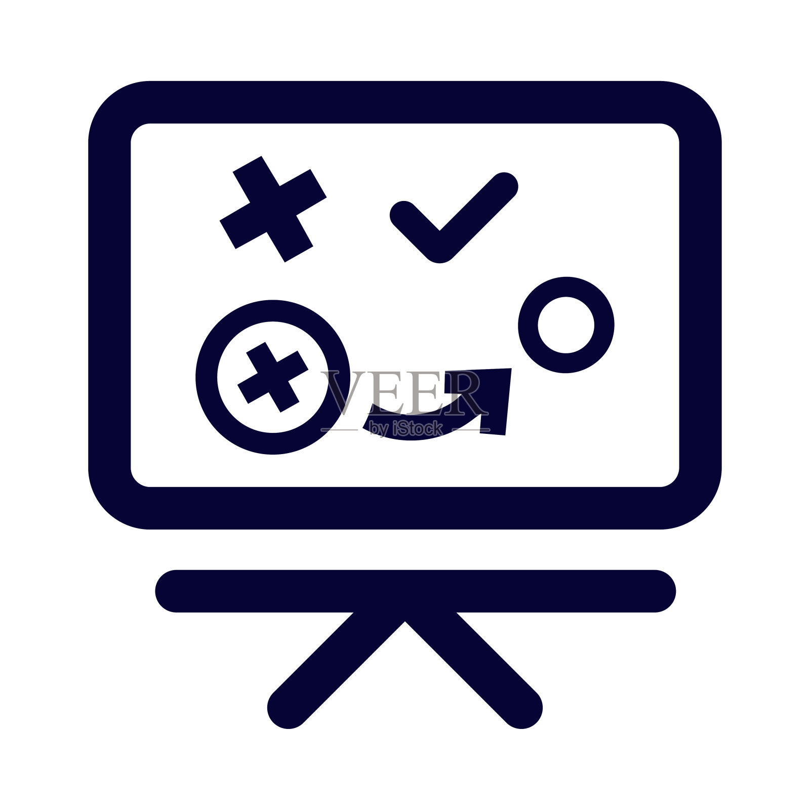 打勾,划叉,解决问题的演示图标图标素材