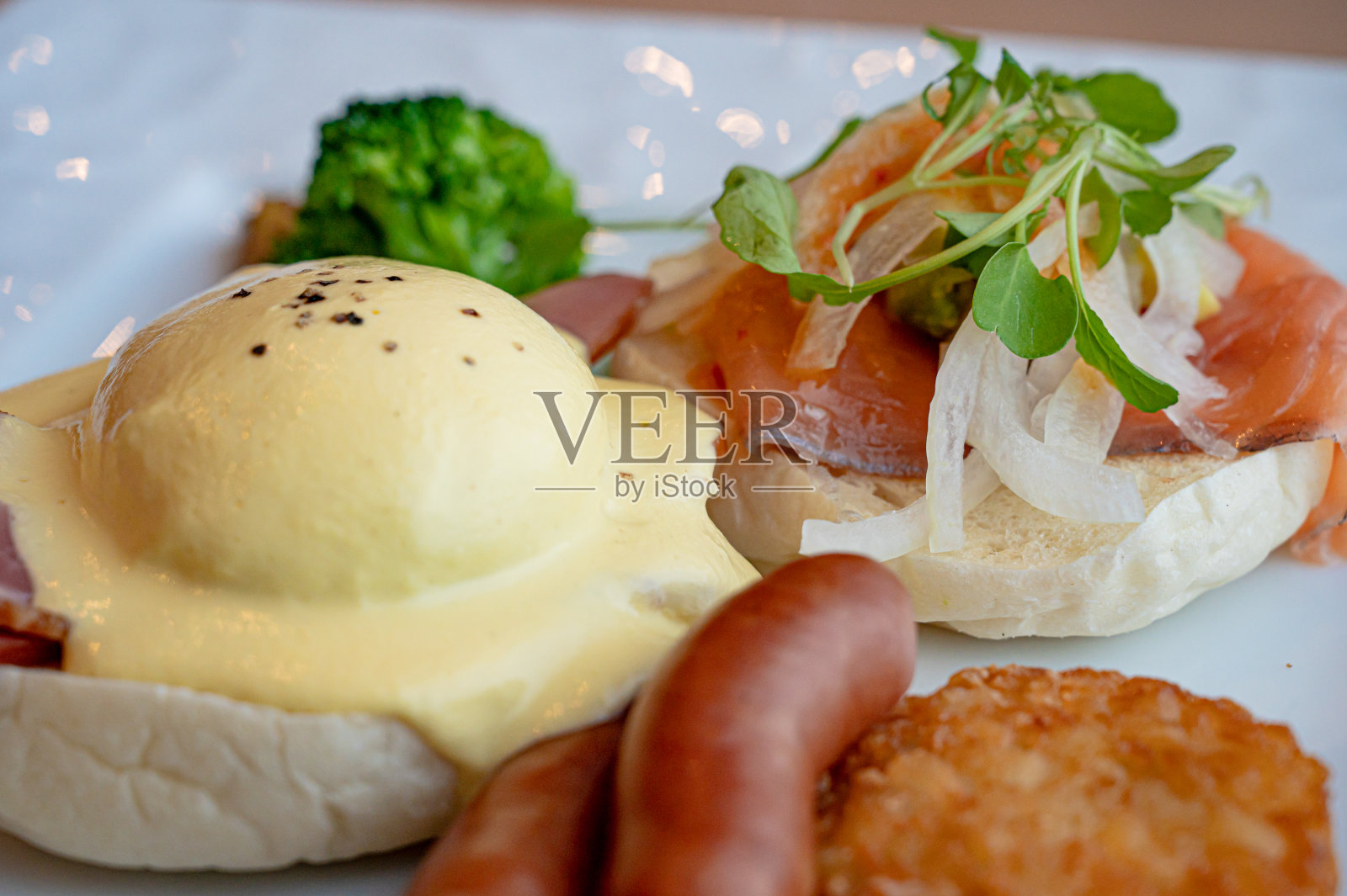 本尼迪克特蛋酒店早餐照片摄影图片