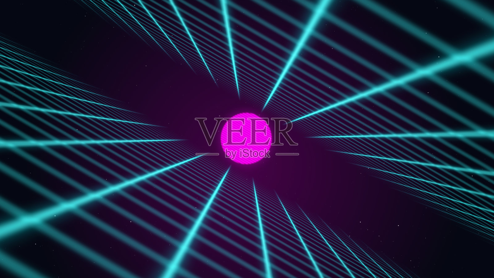 通往超宇宙之路,未来霓虹灯紫外线荧光隧道背景照片摄影图片