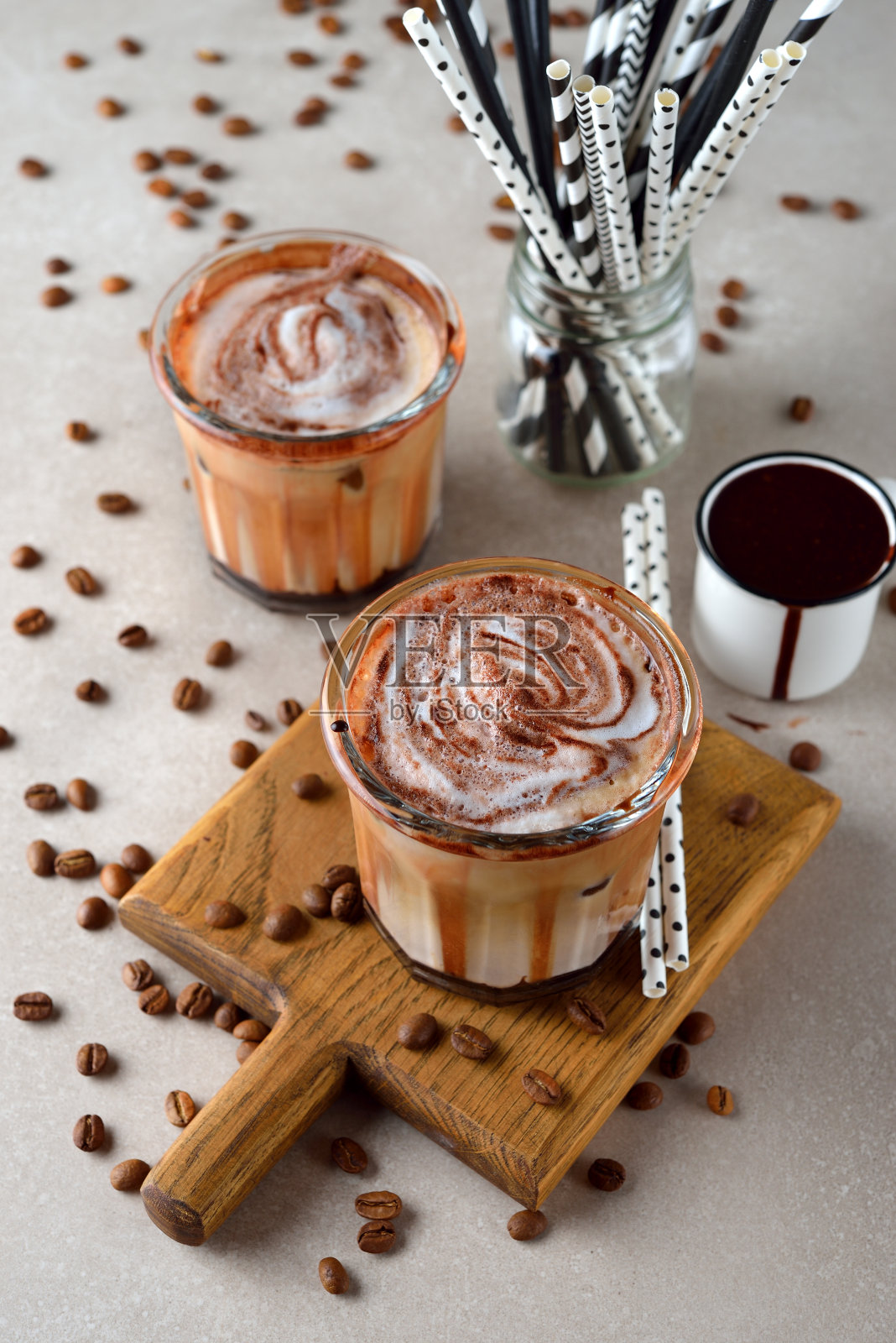 冰咖啡摩卡奇诺照片摄影图片