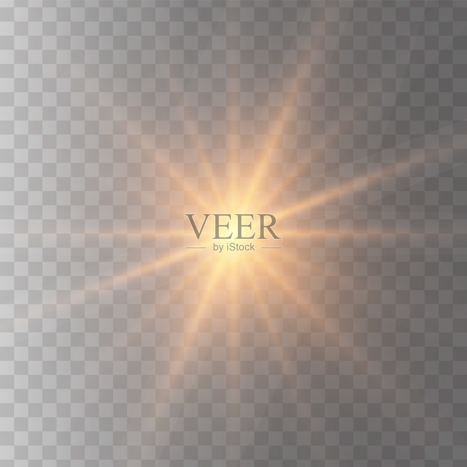 黑色背景上的金色发光星。透明闪耀的太阳,爆炸的星星和明亮的闪光。蓝色明亮的插图星爆。插画图片素材