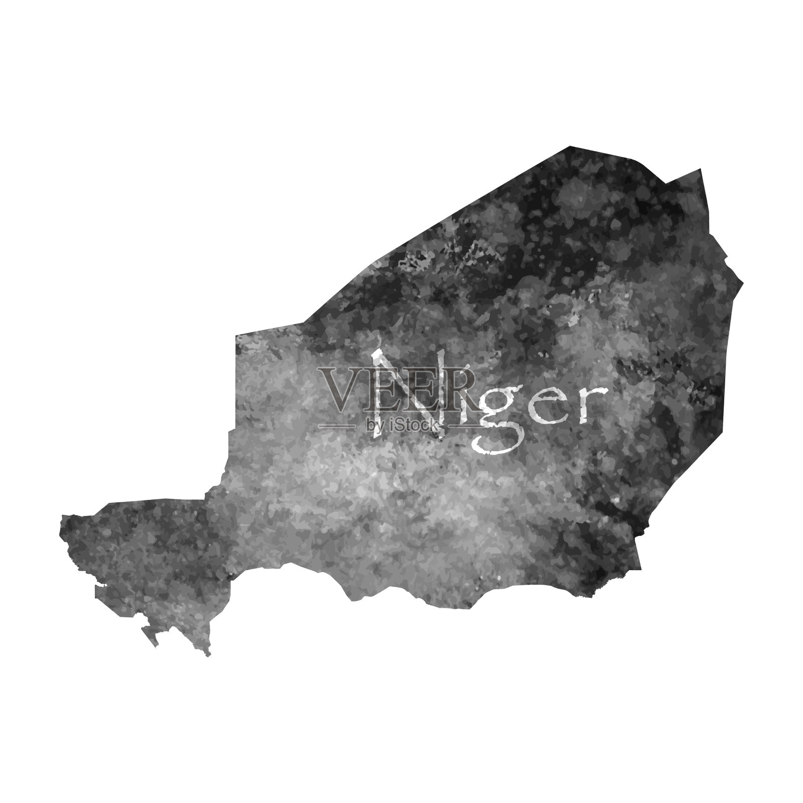 尼日尔的古代地图。旧空白羊皮纸藏宝图与古信插画图片素材