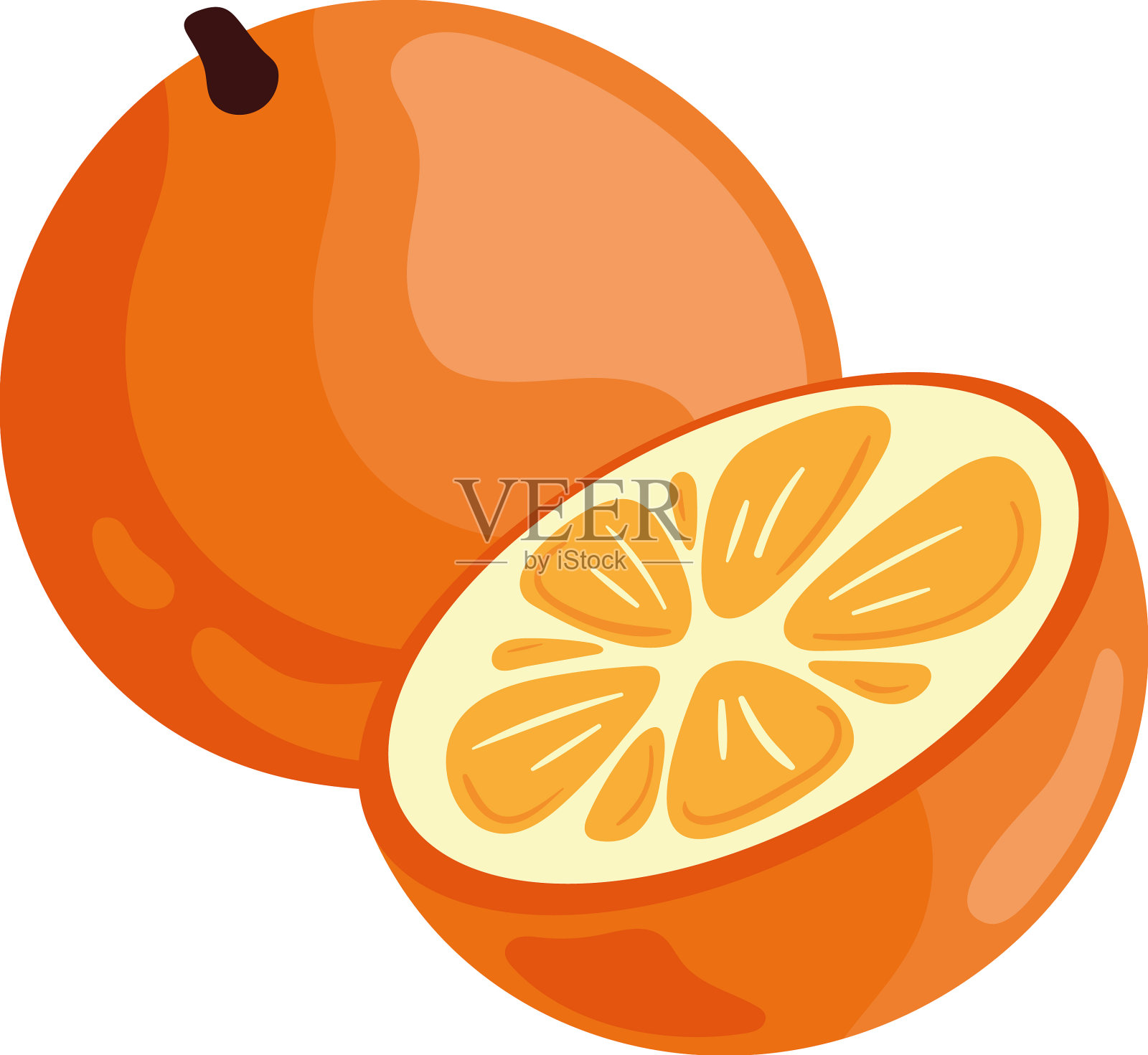 新鲜橙子水果健康设计元素图片