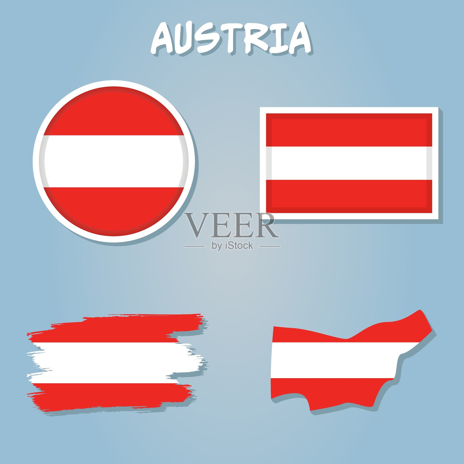 捷克共和国地图与捷克国旗背景地图作为捷克国旗单独提供。插画图片素材