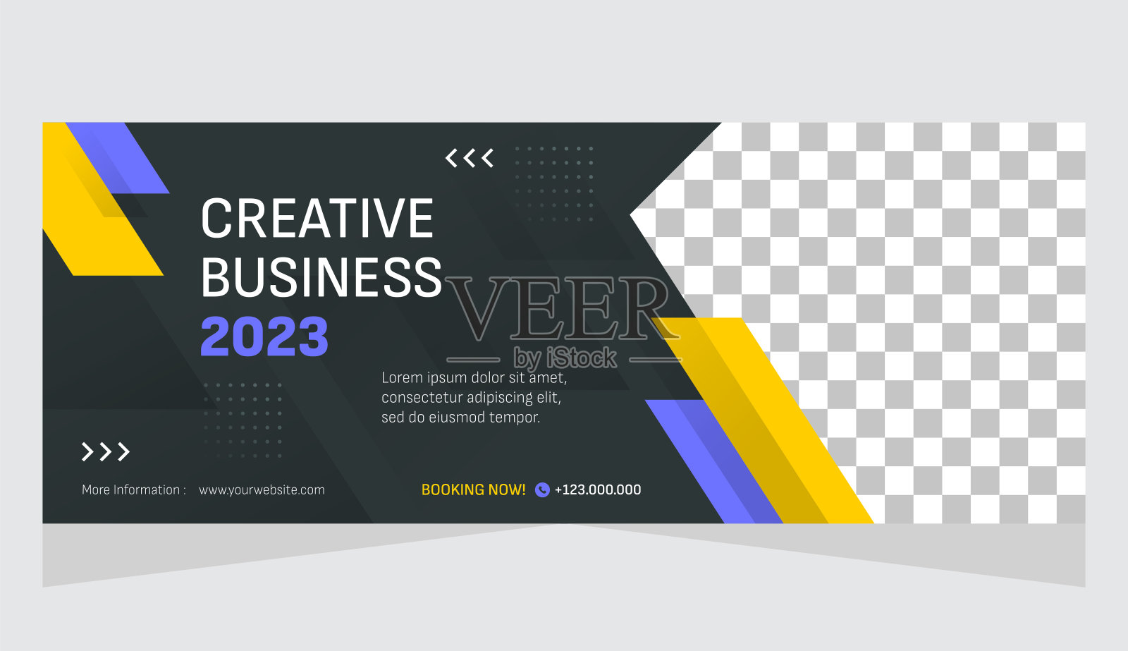 抽象多彩的横幅模板设计业务插画图片素材