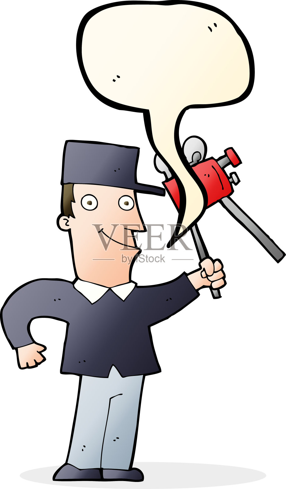 带有语音泡泡的卡通电影制作者插画图片素材