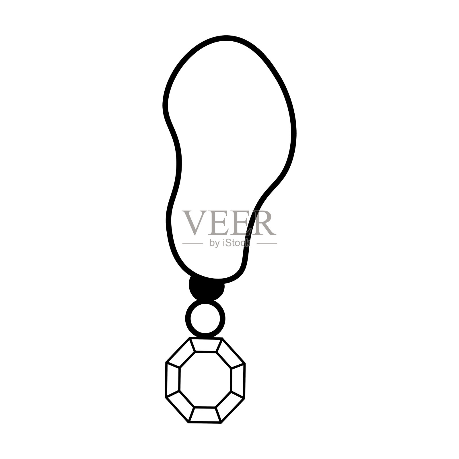 护身符填色页插画图片素材