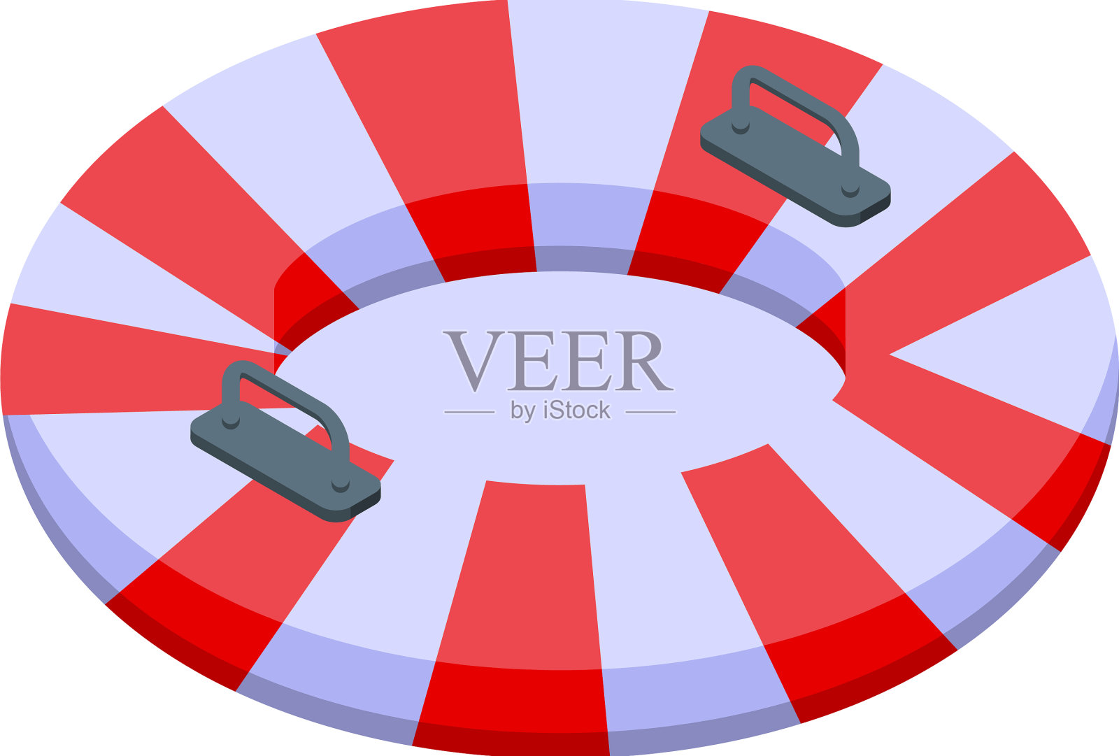 条纹雪筒图标等距冬天插画图片素材