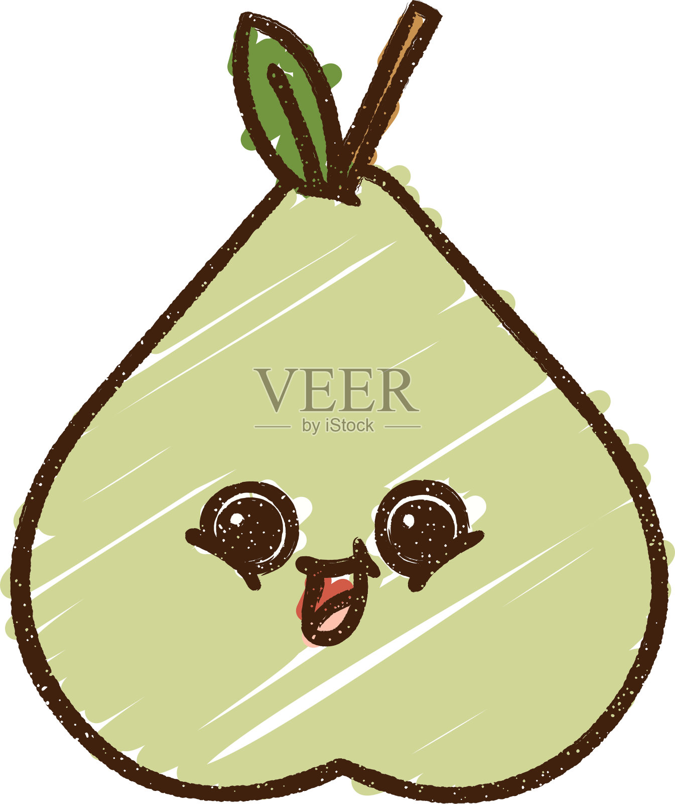 水果粉笔画插画图片素材