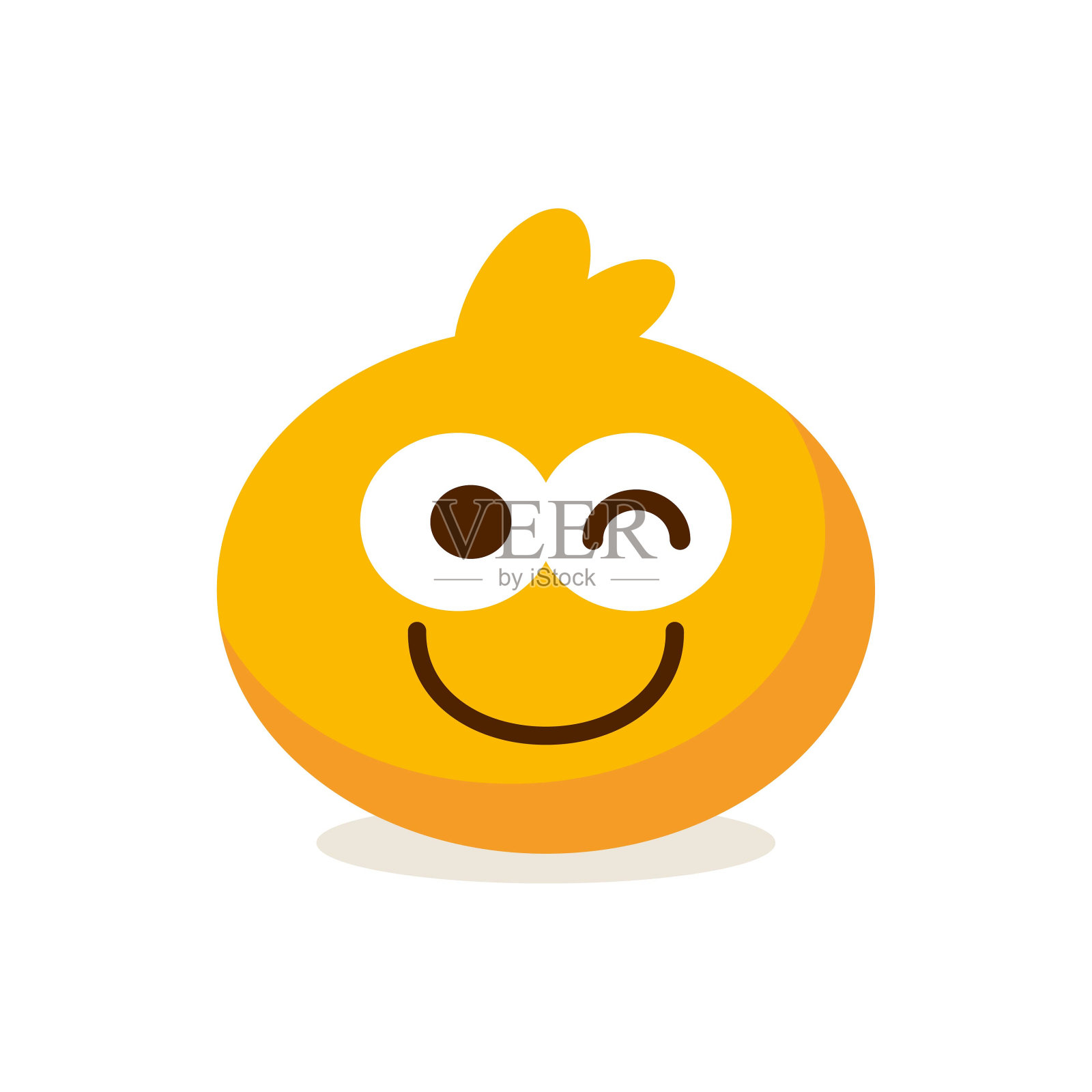 矢量卡通冷脸表情符号孤立插画图片素材