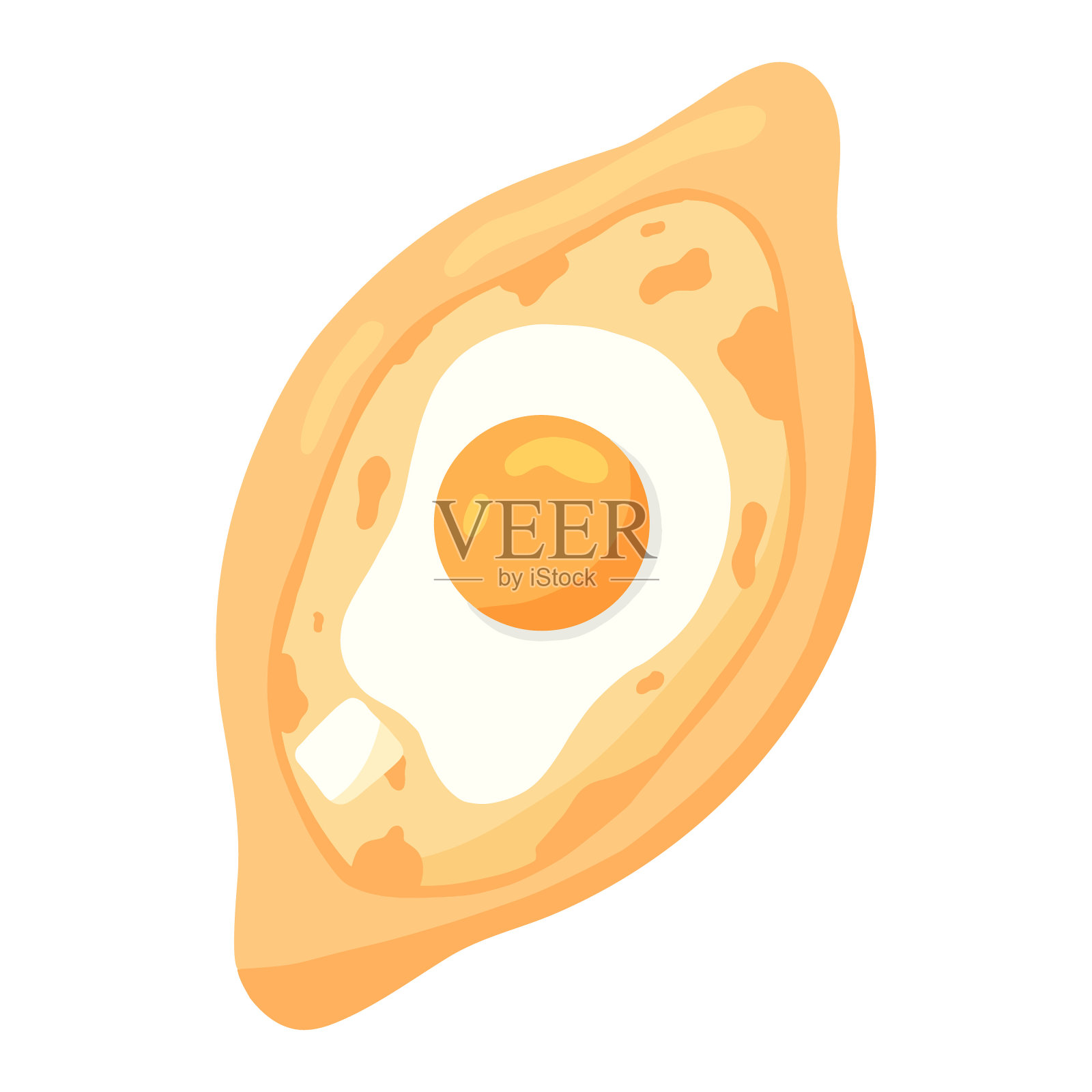 传统的阿贾里安和格鲁吉亚菜-哈切布里。插画图片素材