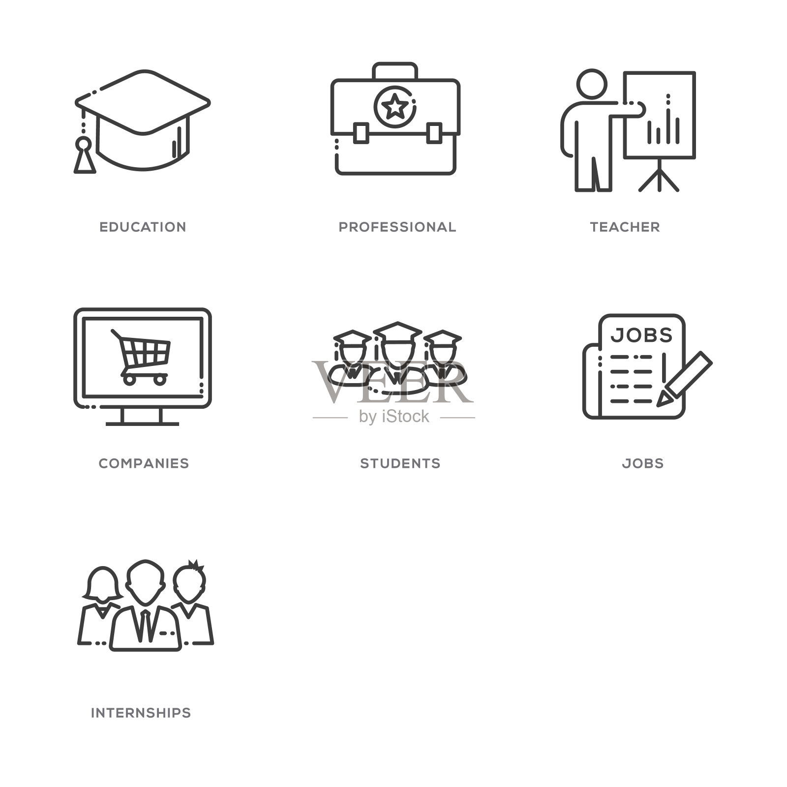 线性图标网页设计集插画图片素材