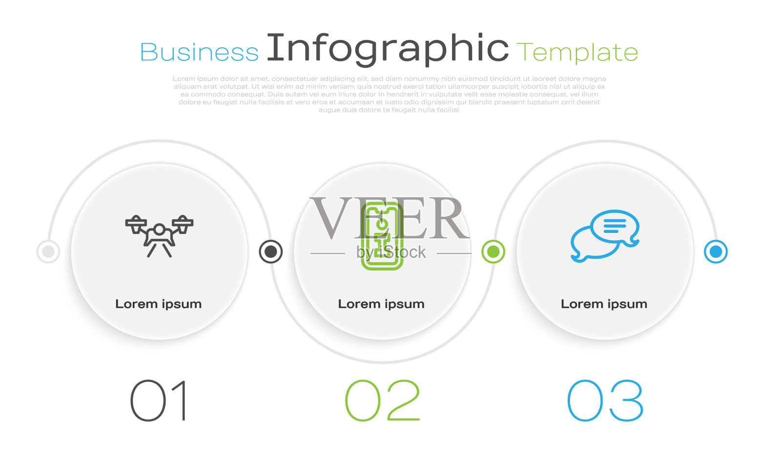 设置线路无人机信息和语音泡泡聊天插画图片素材