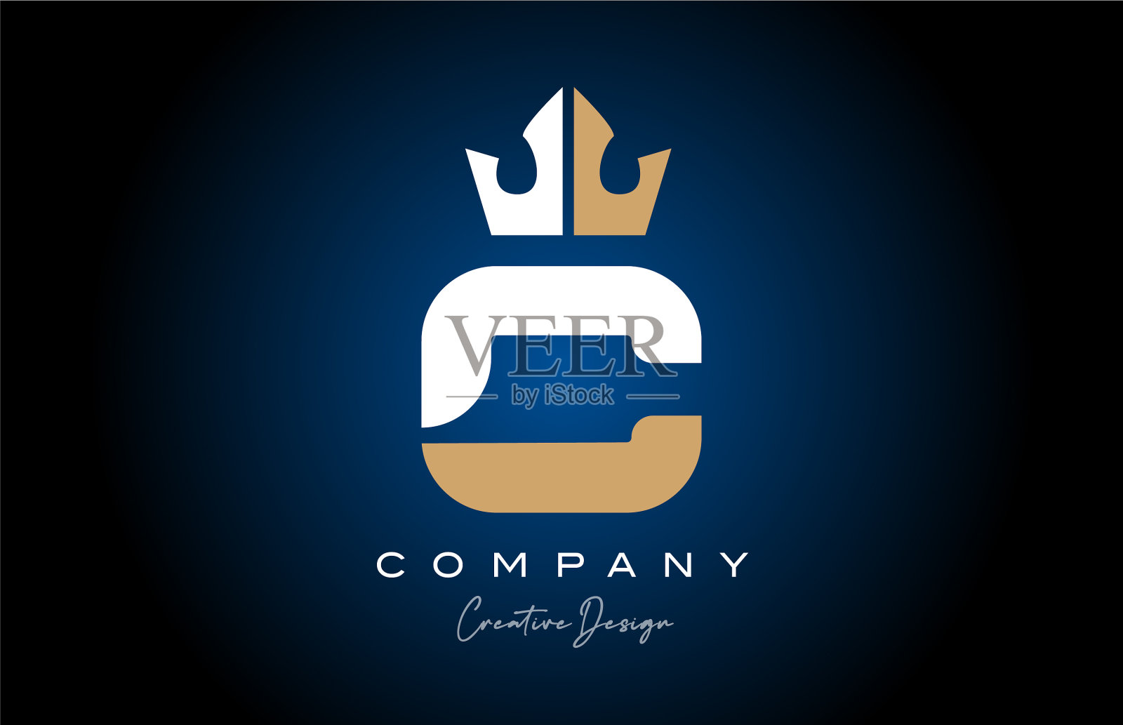 白色棕色字母c标志图标设计插画图片素材