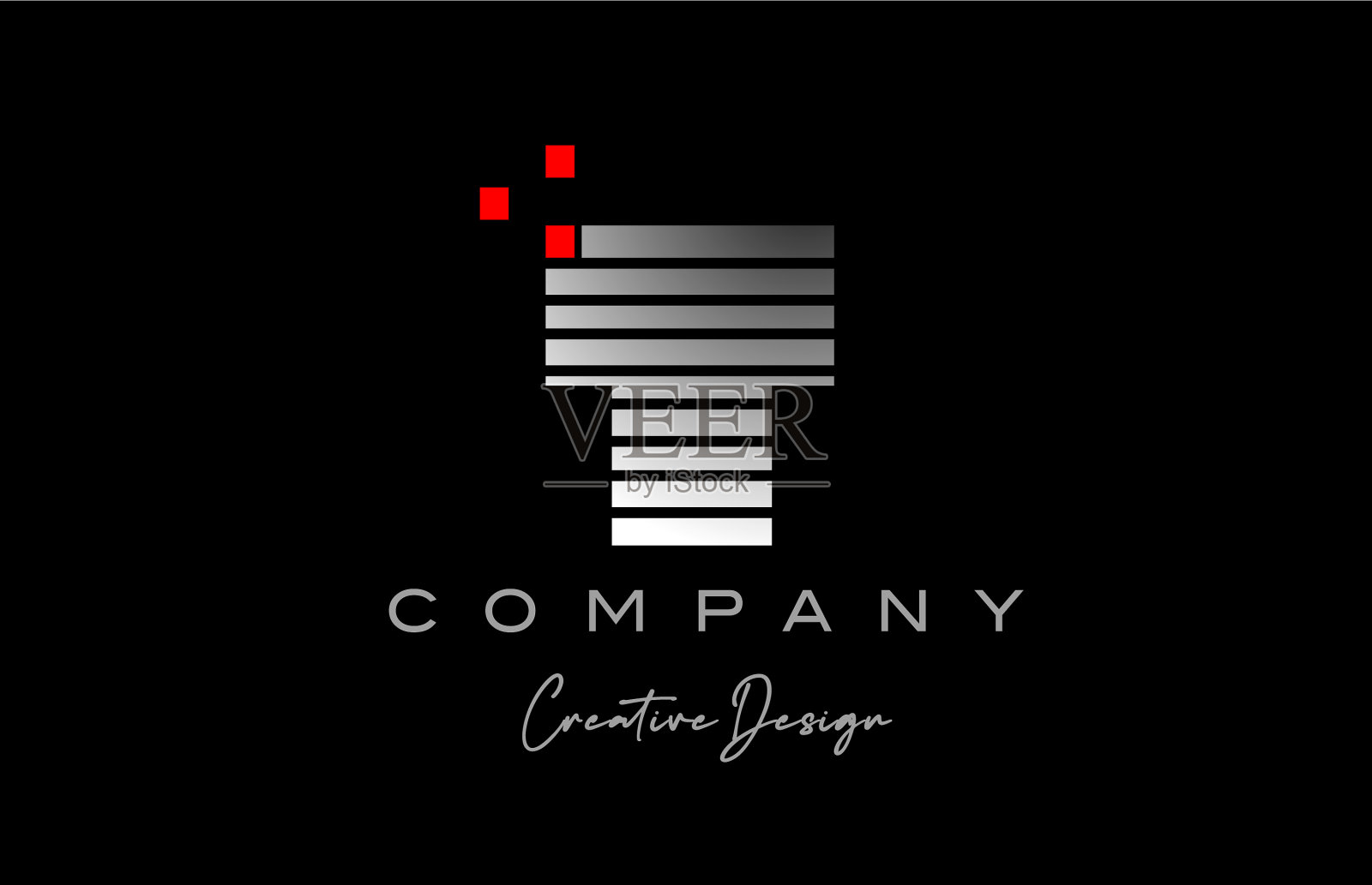 T字母标志与几何图案插画图片素材