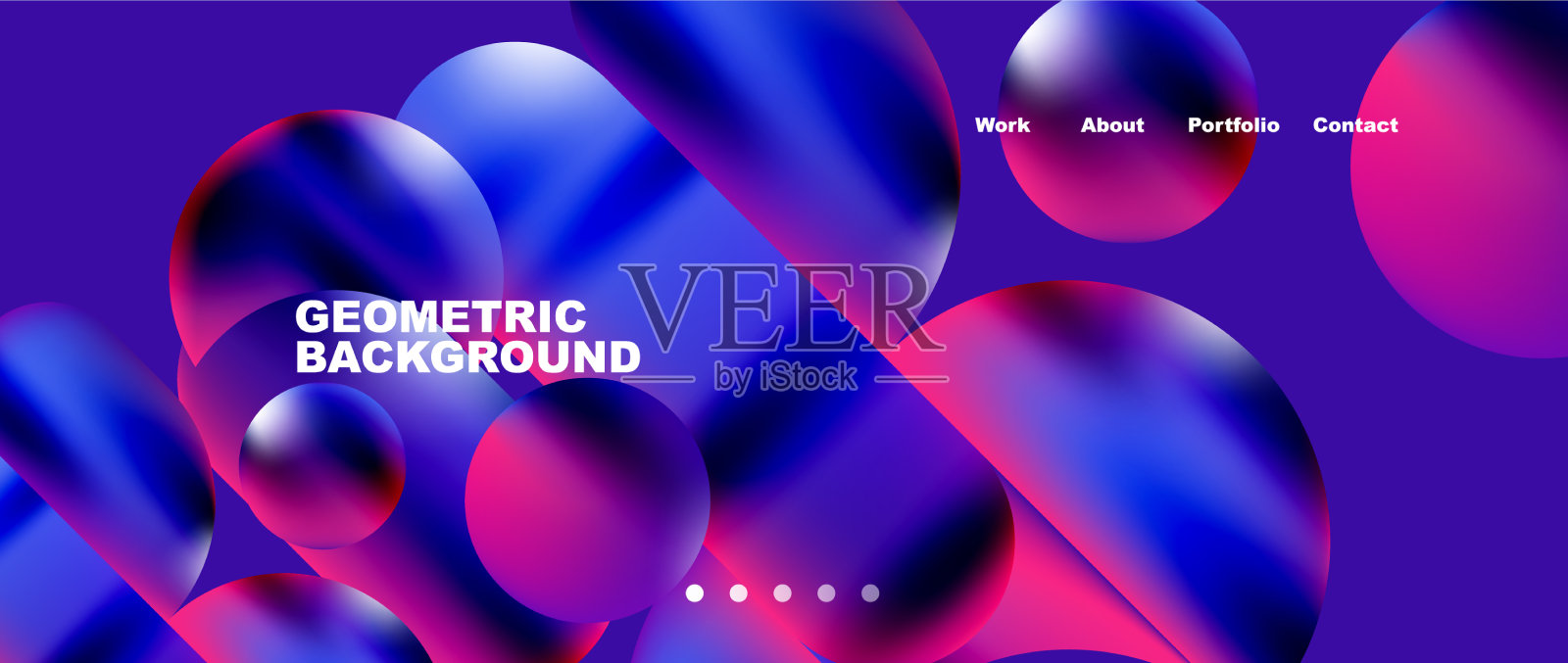 彩色金属几何形状最小插画图片素材