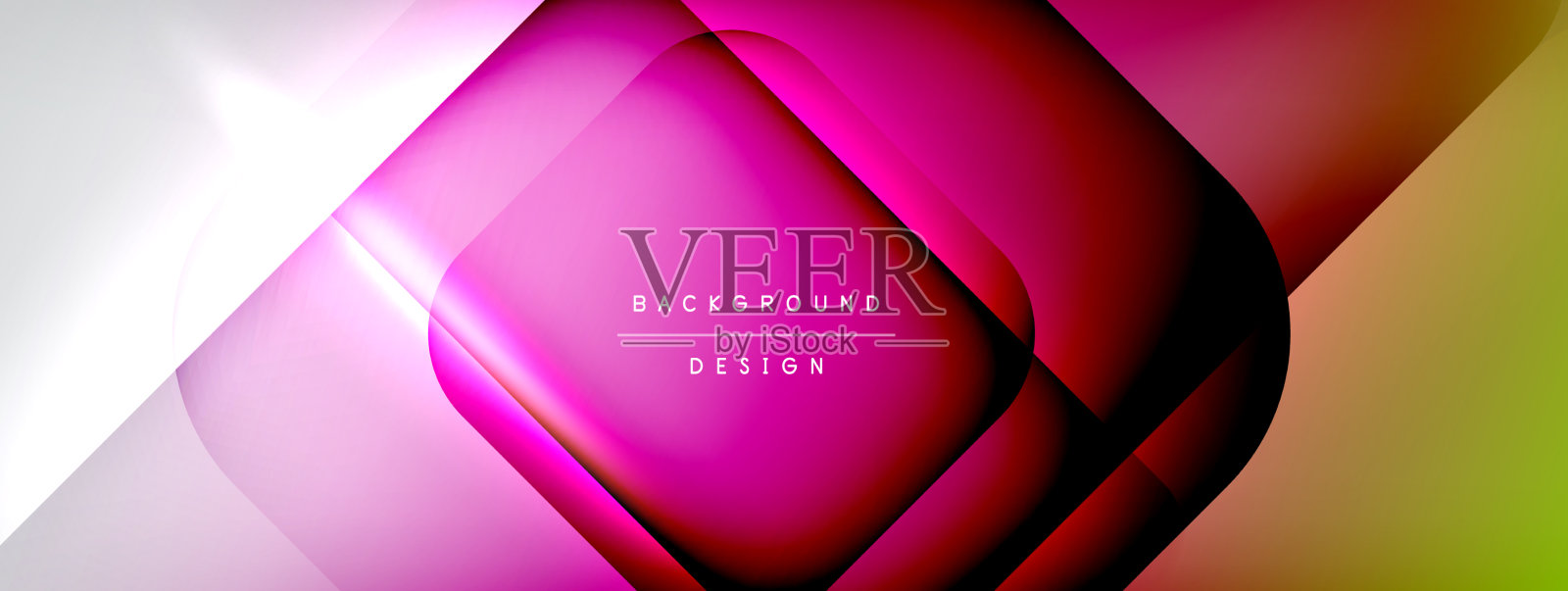 抽象的线条背景与发光插画图片素材