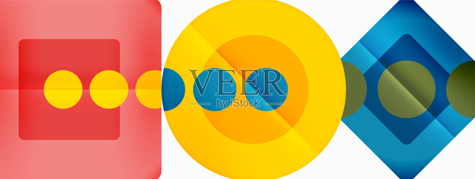 三角形和圆形的抽象背景插画图片素材