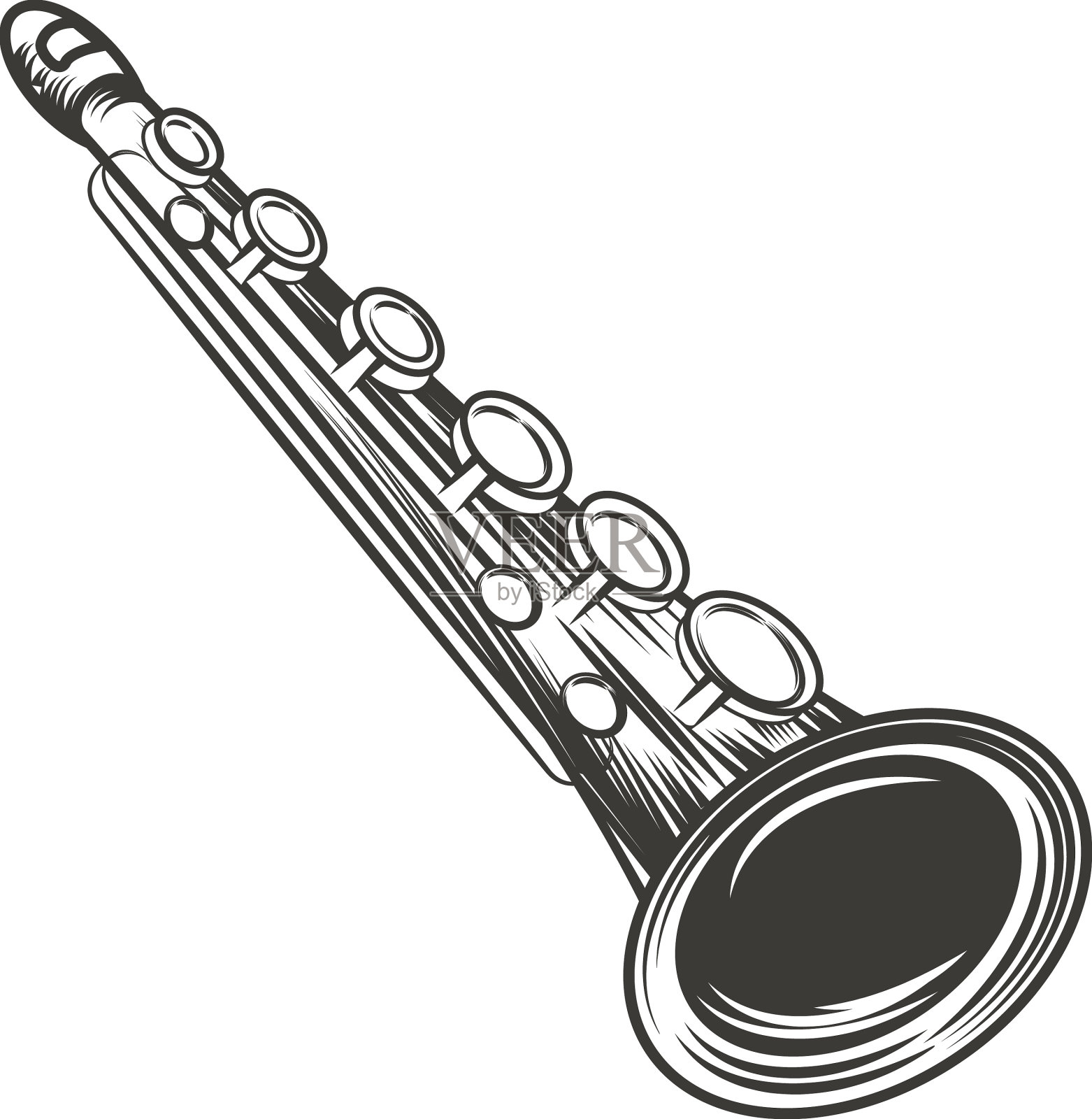 单簧管是爵士乐器设计元素图片