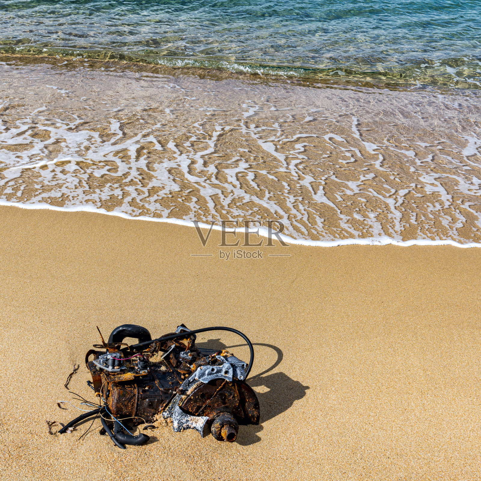 发动机搁浅在靶场上照片摄影图片