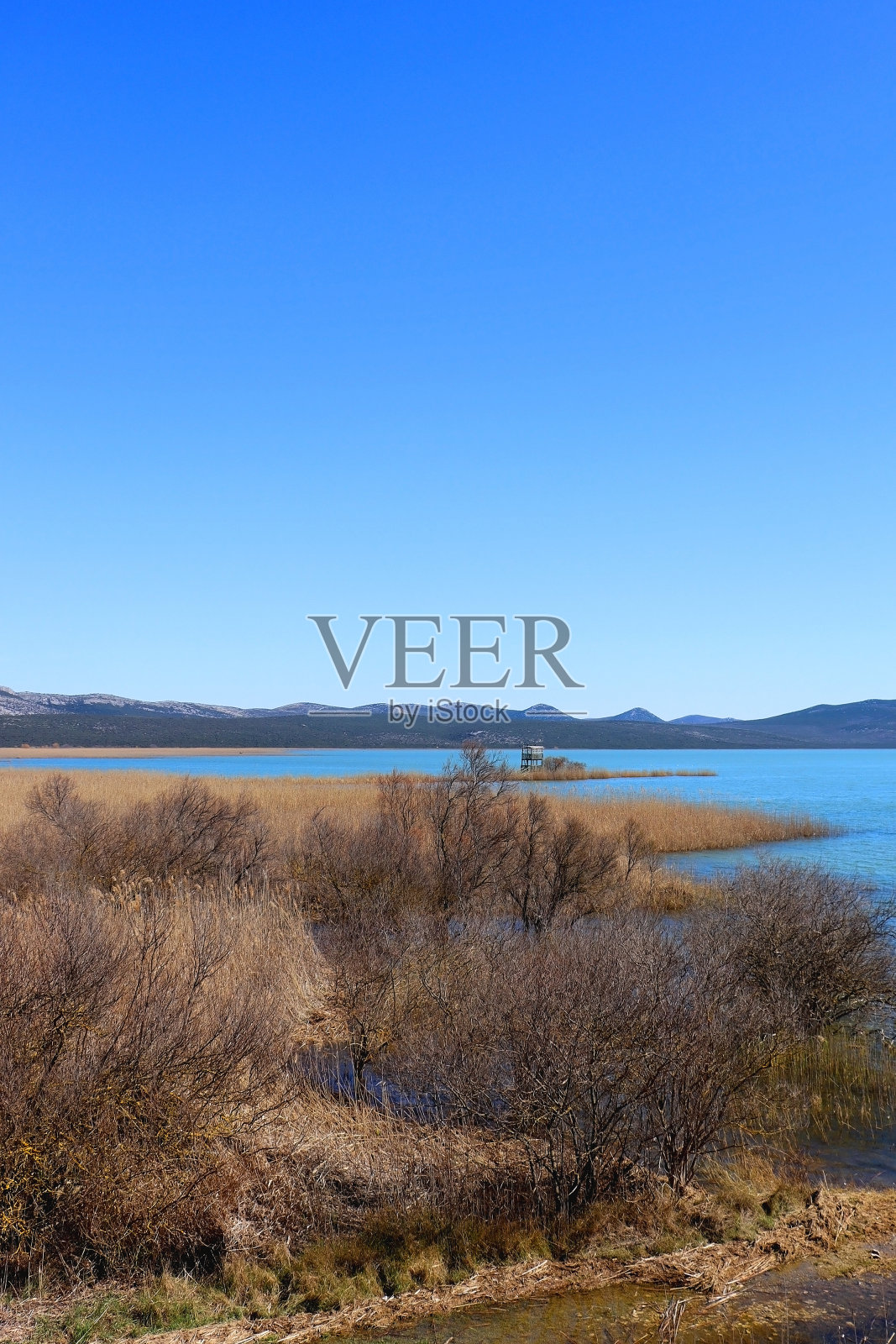 克罗地亚的弗拉纳湖照片摄影图片