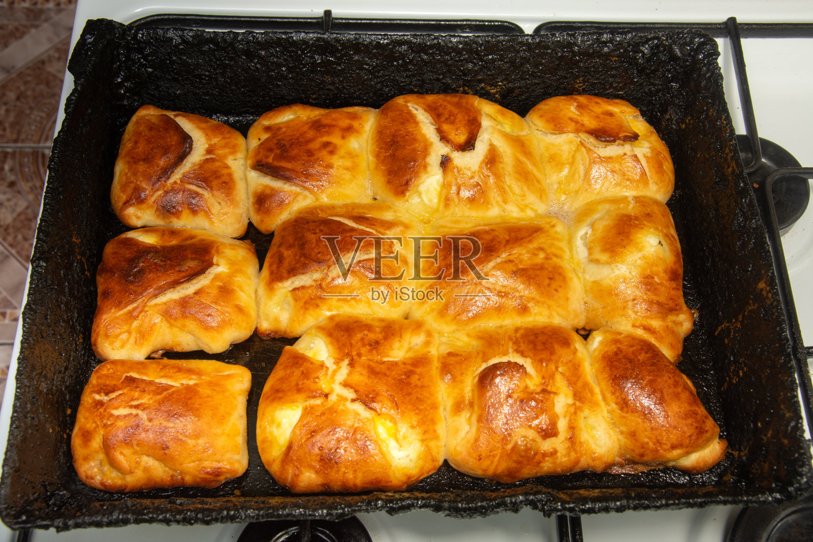 罗马尼亚Bistrita的Branzoici传统蛋糕配方照片摄影图片