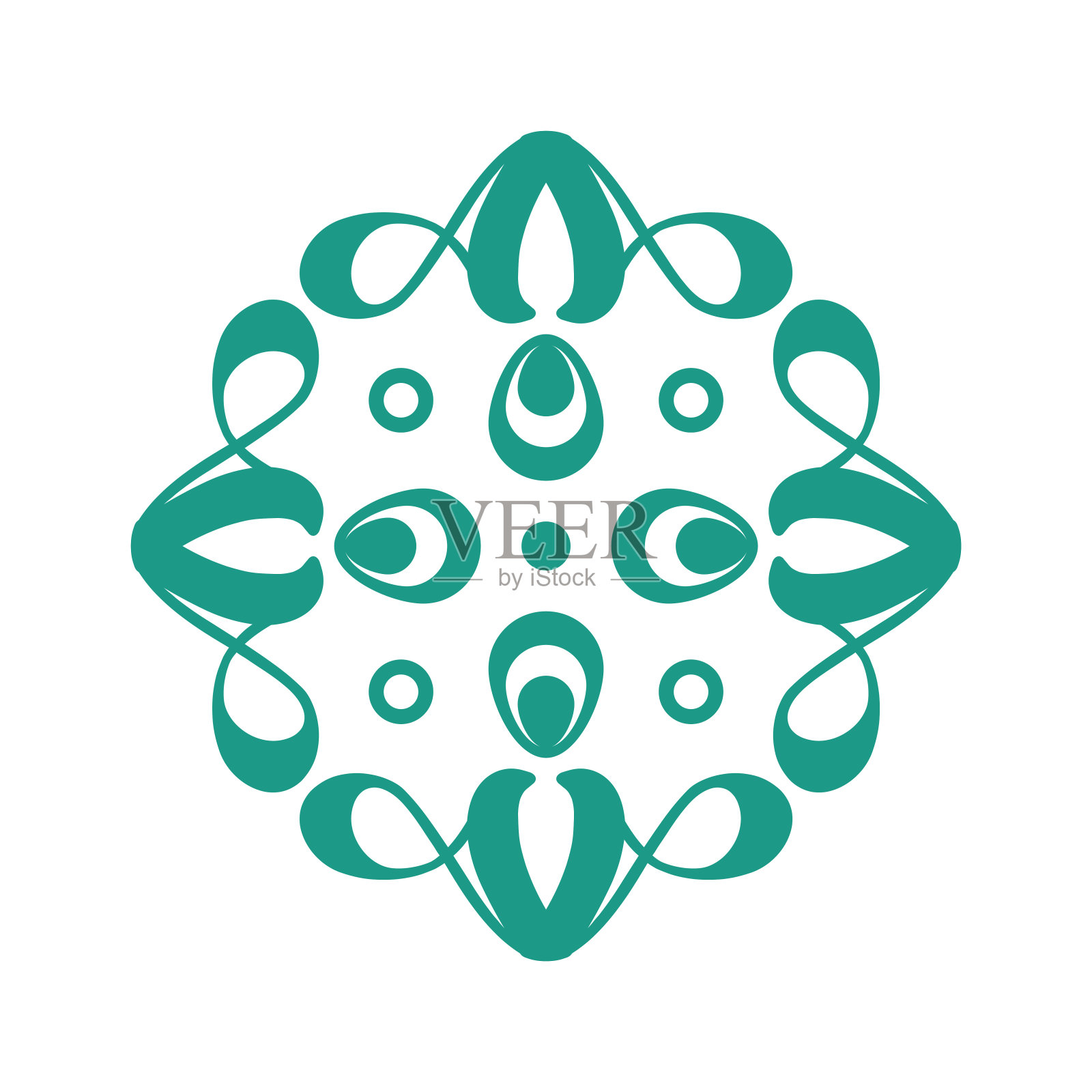 简单的人饰圆形图案插画图片素材