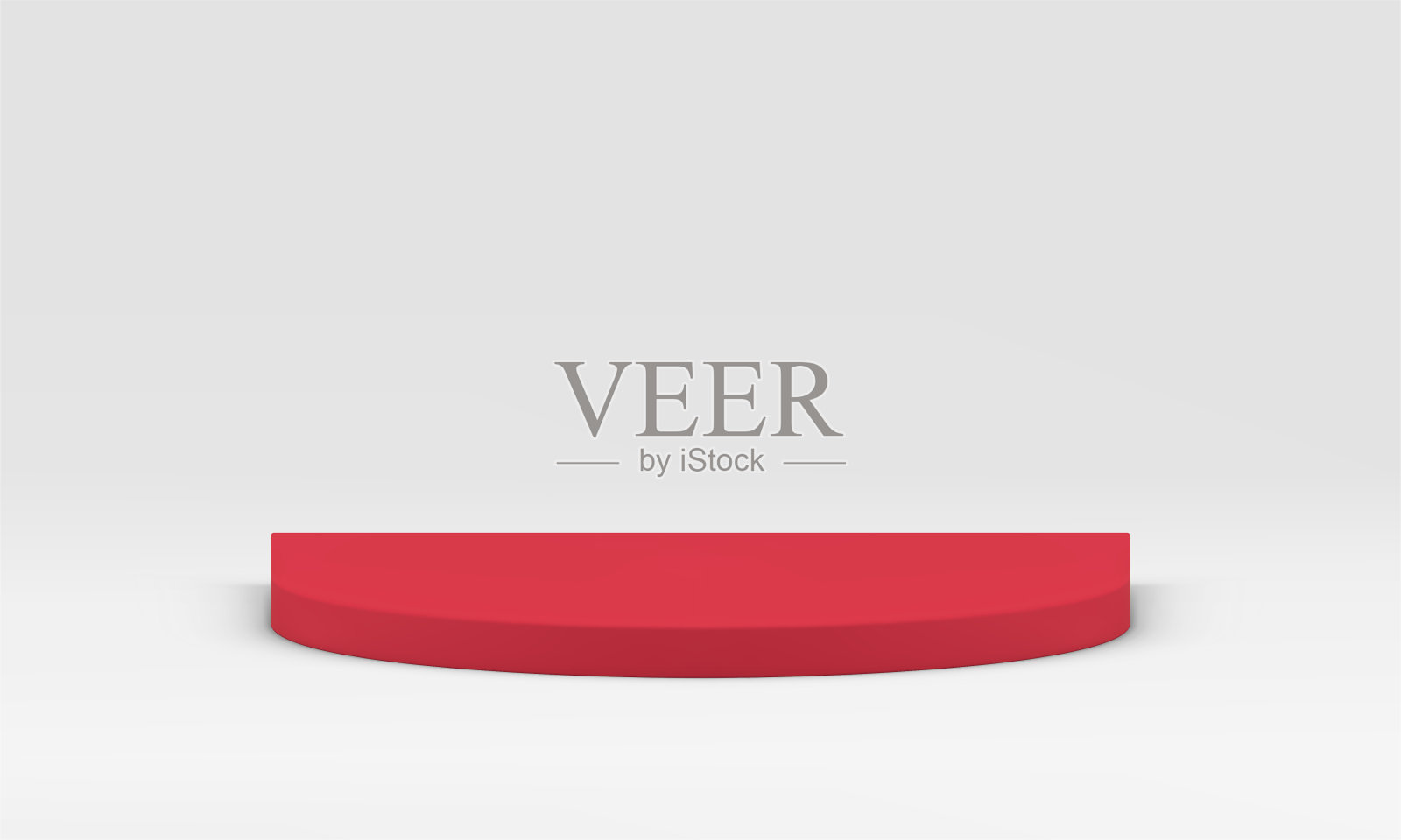 红色3d底座弯曲平台展示展示产品高级演示现实矢量插画图片素材
