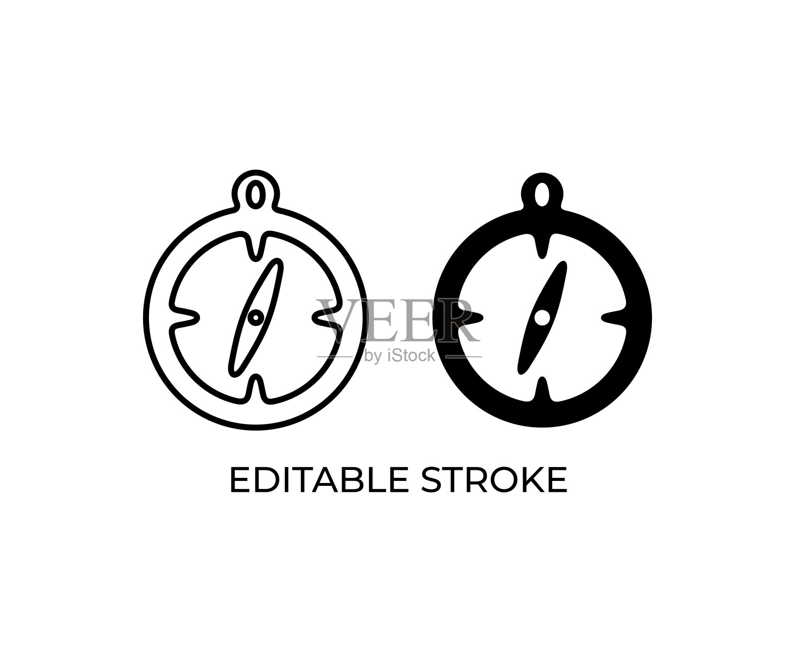 罗盘,水手的罗盘,导航和导航,可编辑的笔画,轮廓和线性设计。导航,导航,旅行和旅程,矢量设计和插图插画图片素材