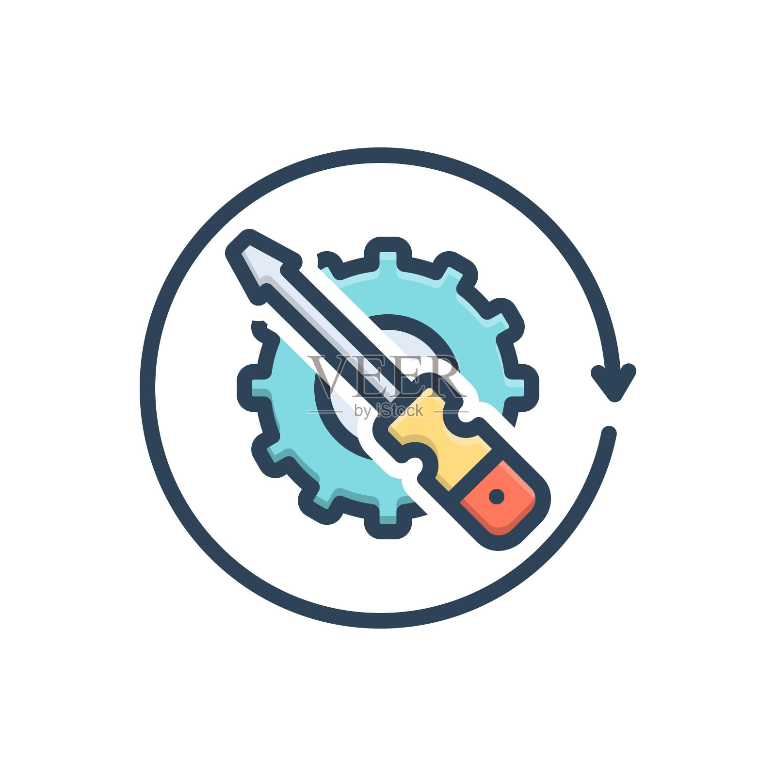 保持顺时针插画图片素材