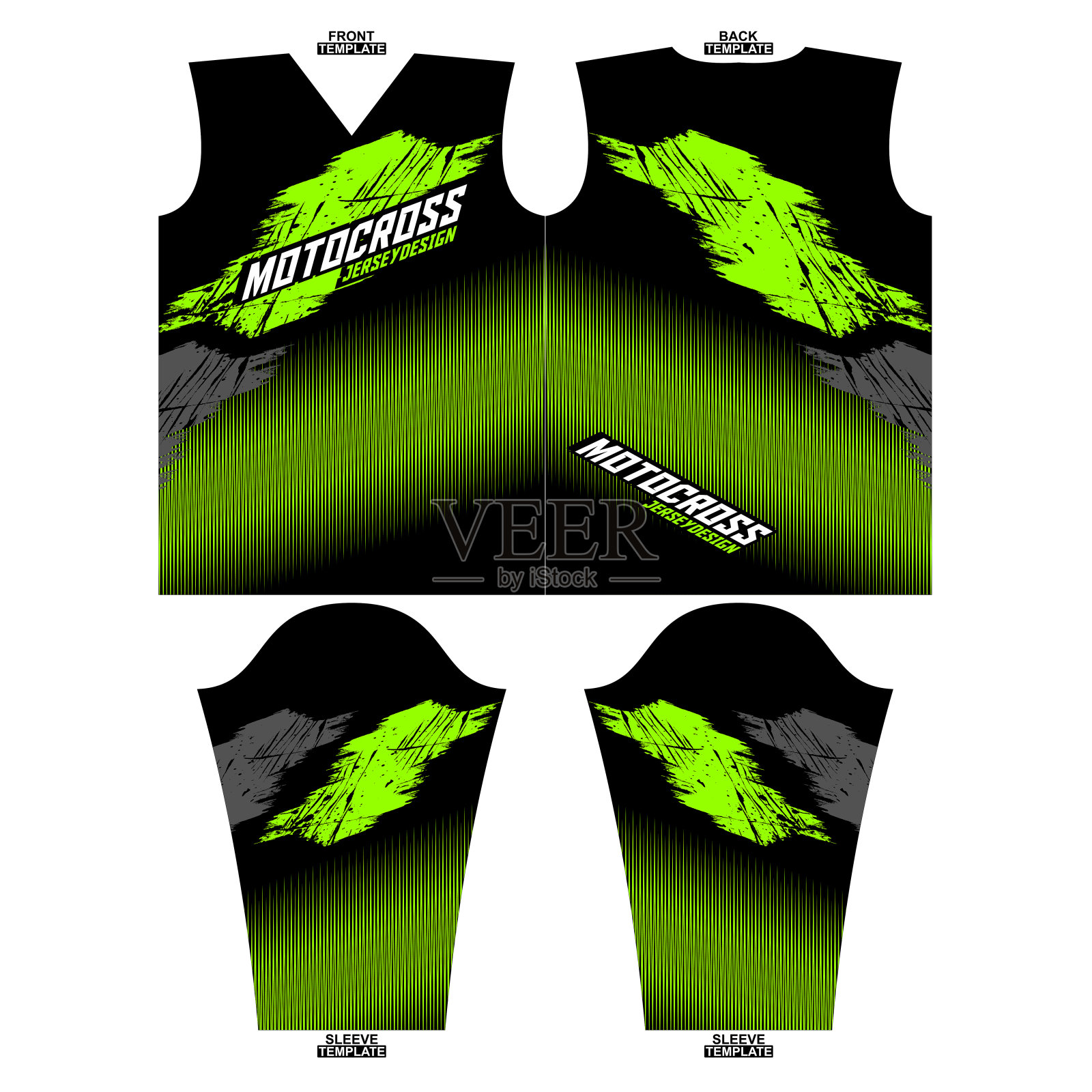 印花升华摩托车越野长袖运动衫设计插画图片素材