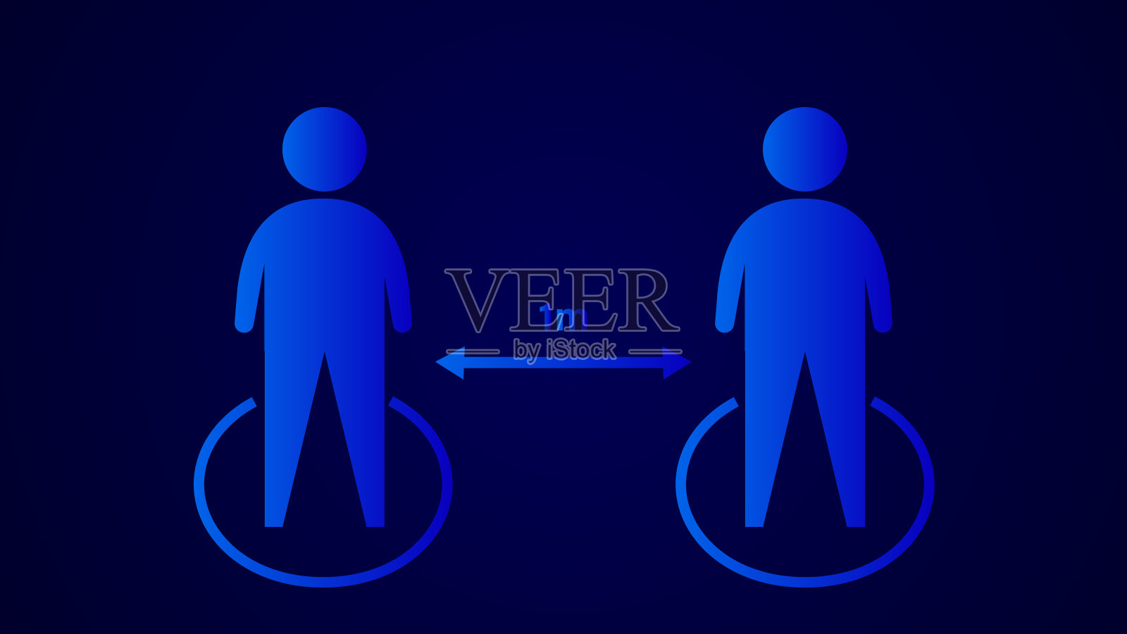 保持社交距离以预防新冠肺炎。说明背景。插画图片素材