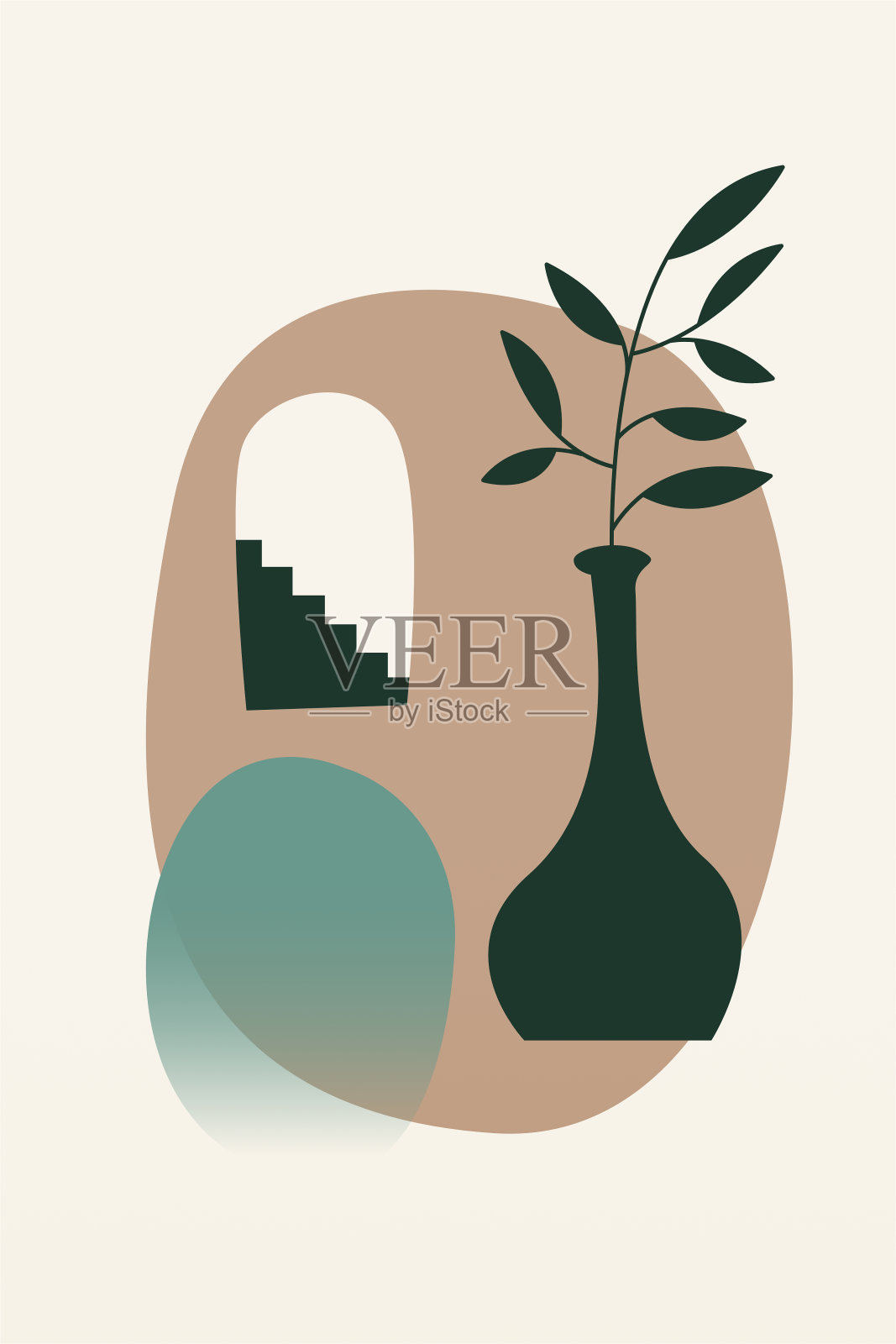 波西米亚墙艺术装饰可打印海报插画图片素材