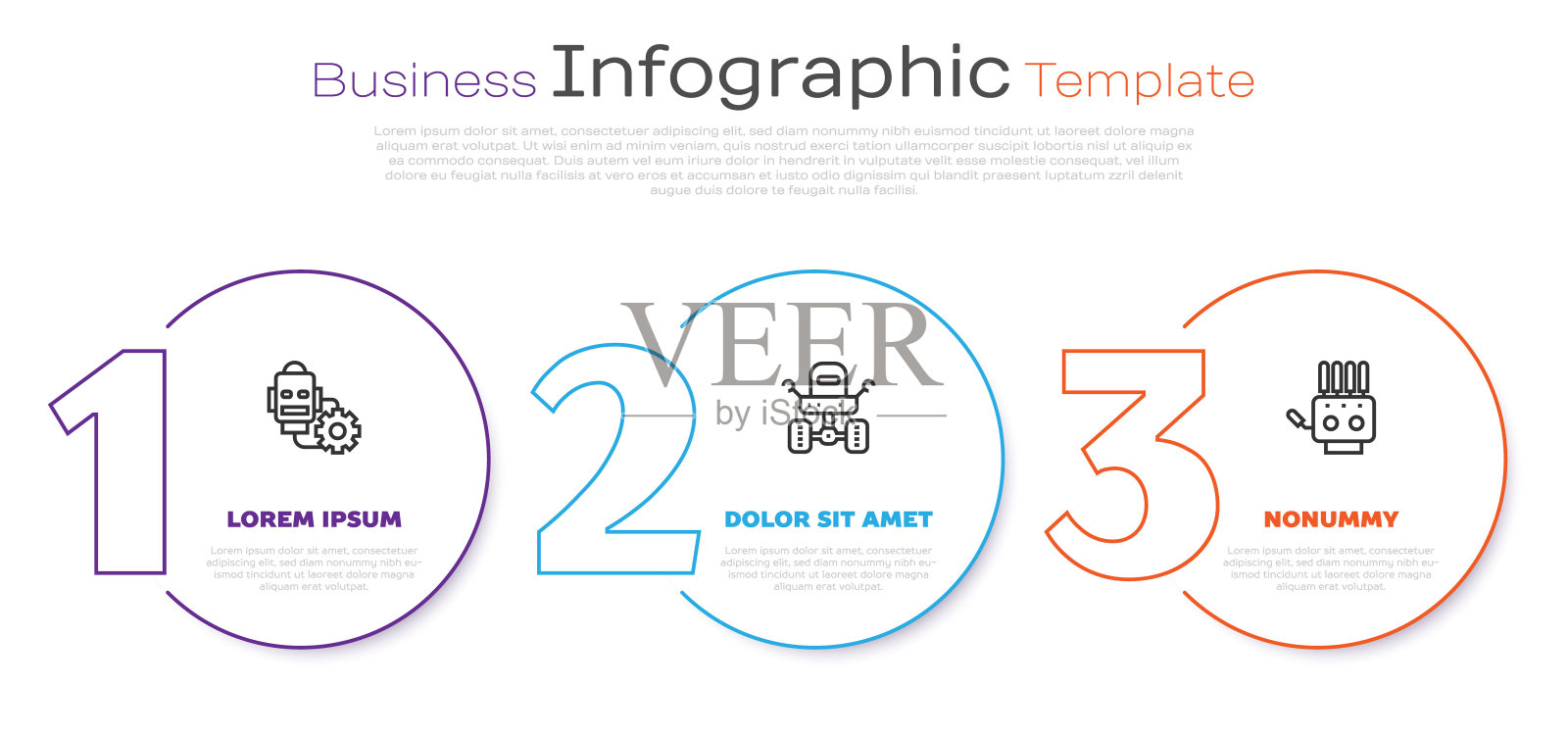 设定线机器人设定,火星探测器和机械机械手。业务信息图模板。向量设计模板素材