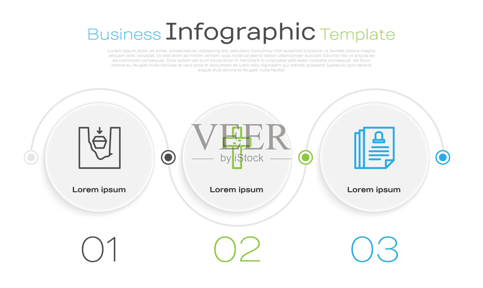 设置线棺材在坟墓,基督十字架和死亡证明。业务信息图模板。向量设计模板素材