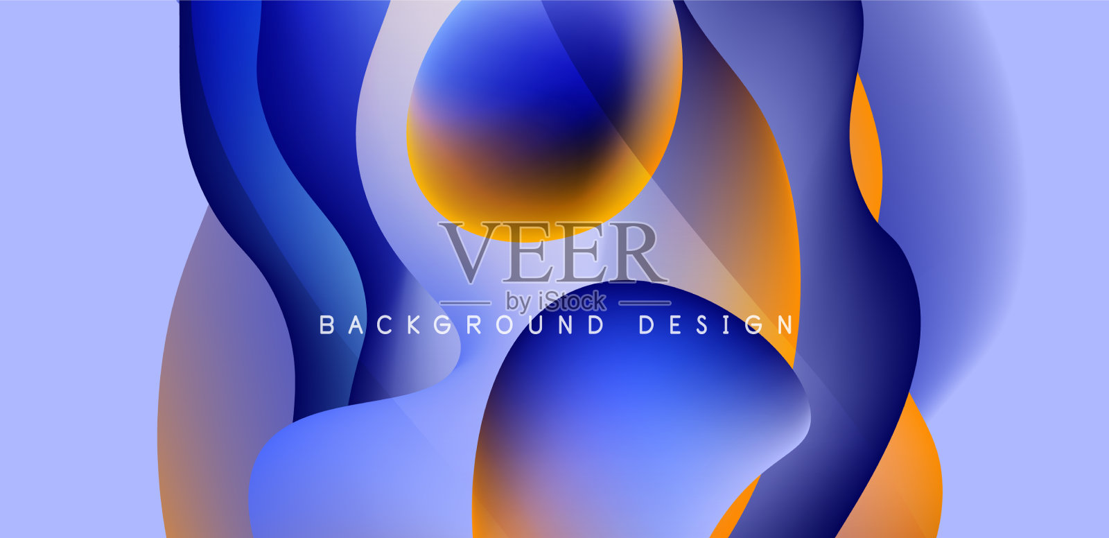 流体波为封面抽象背景插画图片素材