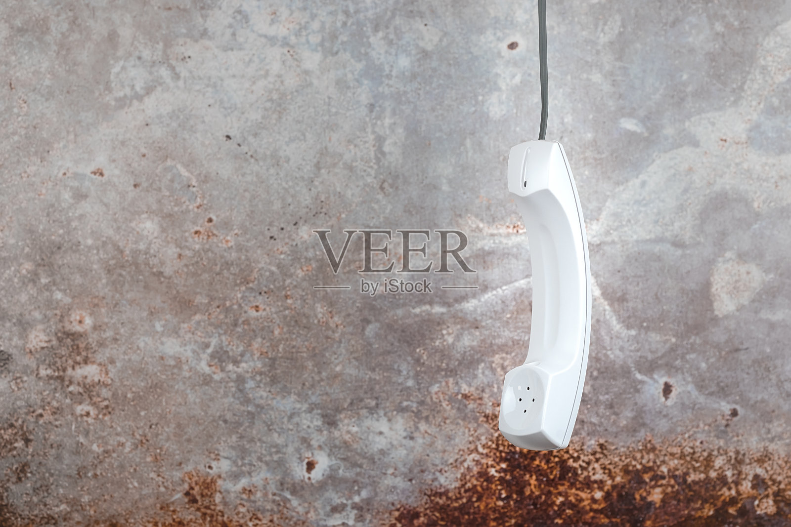 白色电话听筒,有复印空间照片摄影图片