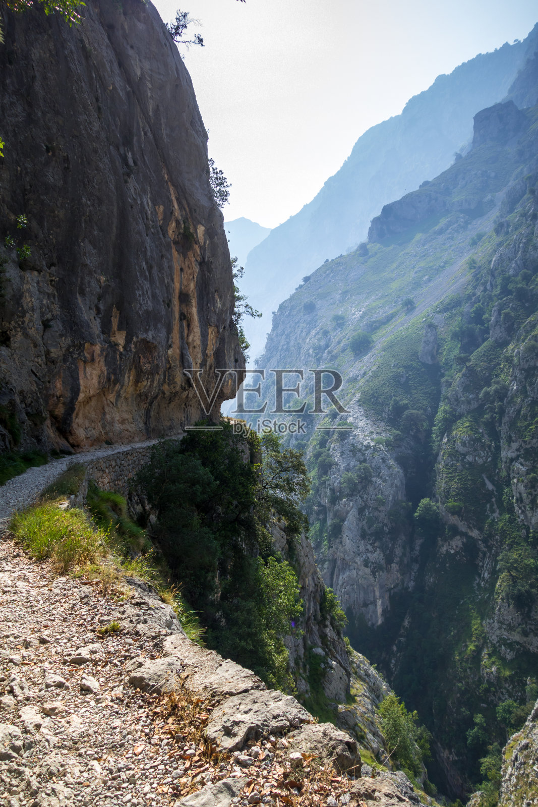 Cares trail - route del Cares - in Picos de Europa, Asturias, 西班牙照片摄影图片