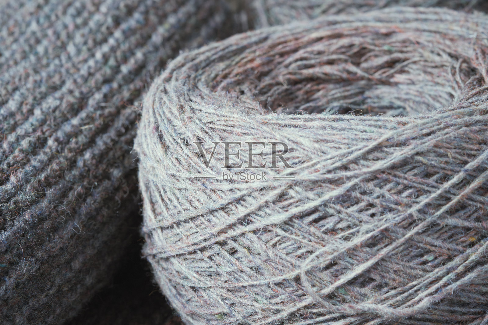 毛纱及针织产品绞纱。爱好,编织,手工。照片摄影图片