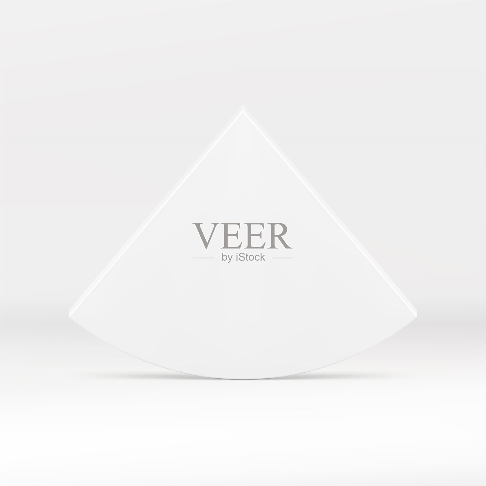 三维曲面三角形垂直几何装饰元素极简主义墙设计现实向量插画图片素材