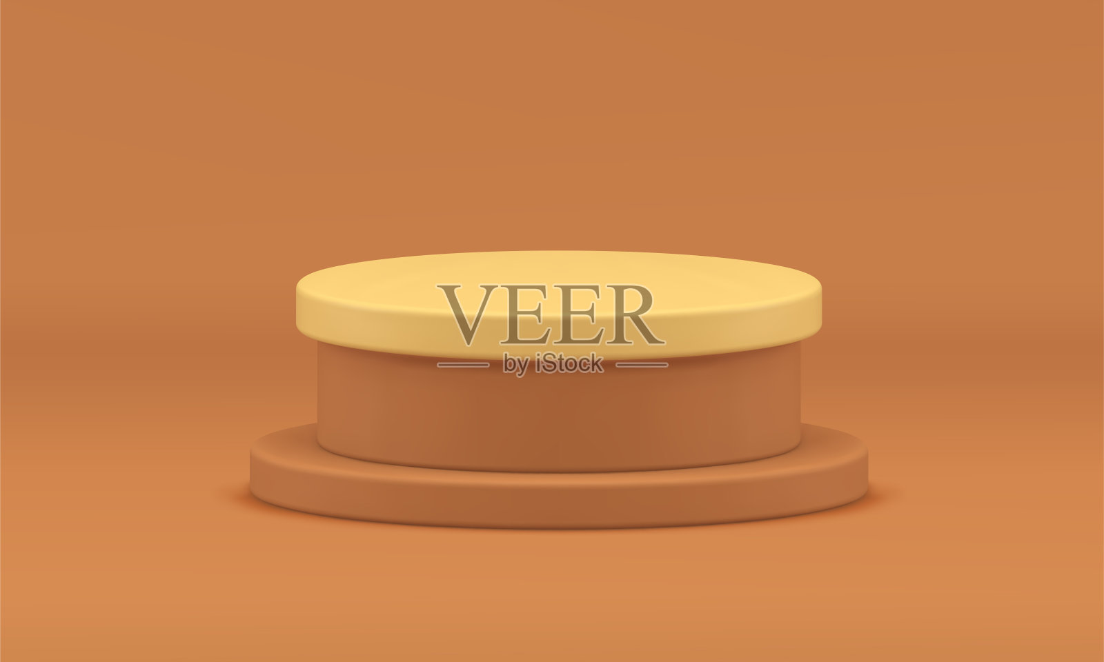 米色讲台3d平台圆柱体展示零售商品展示现实矢量插图插画图片素材
