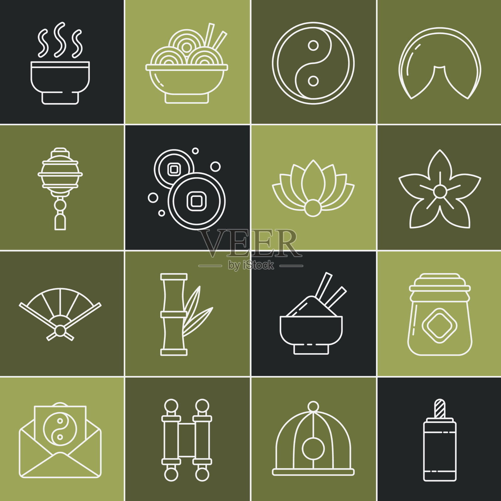 套线烟火罐蜜莲花阴图标素材