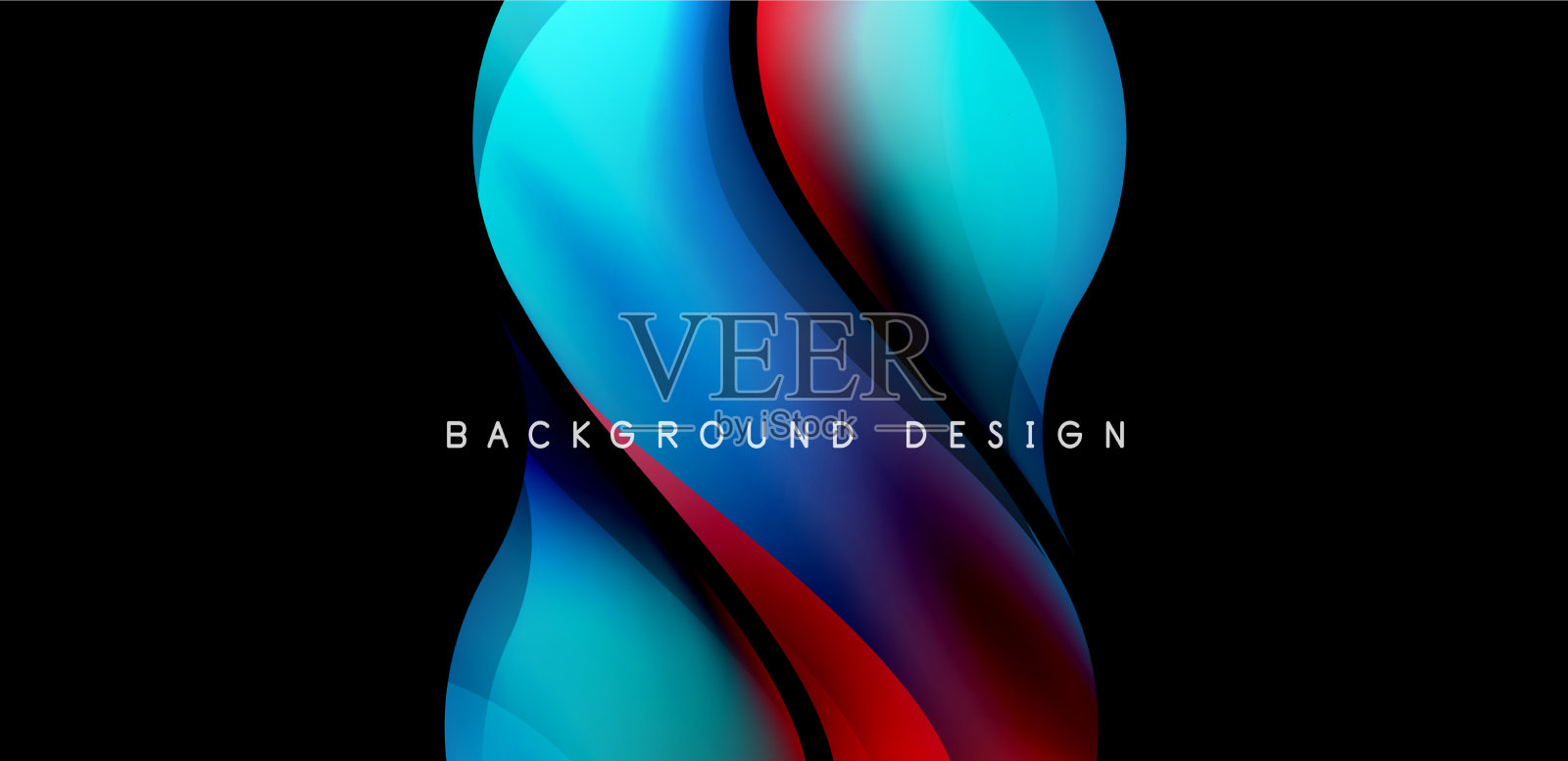 优雅的波浪和流动的流体抽象插画图片素材