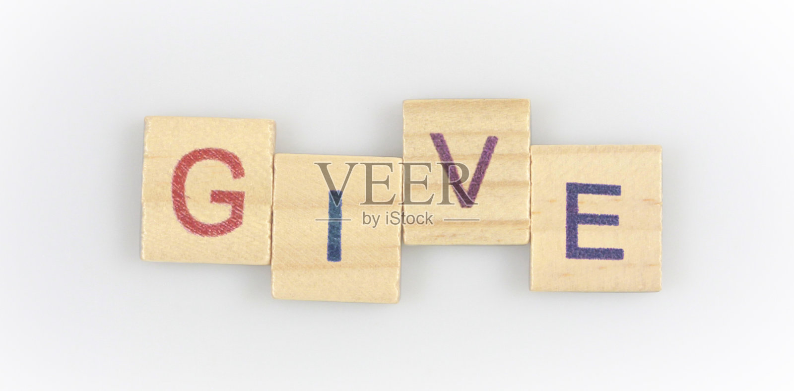 木立方体与字母从字照片摄影图片